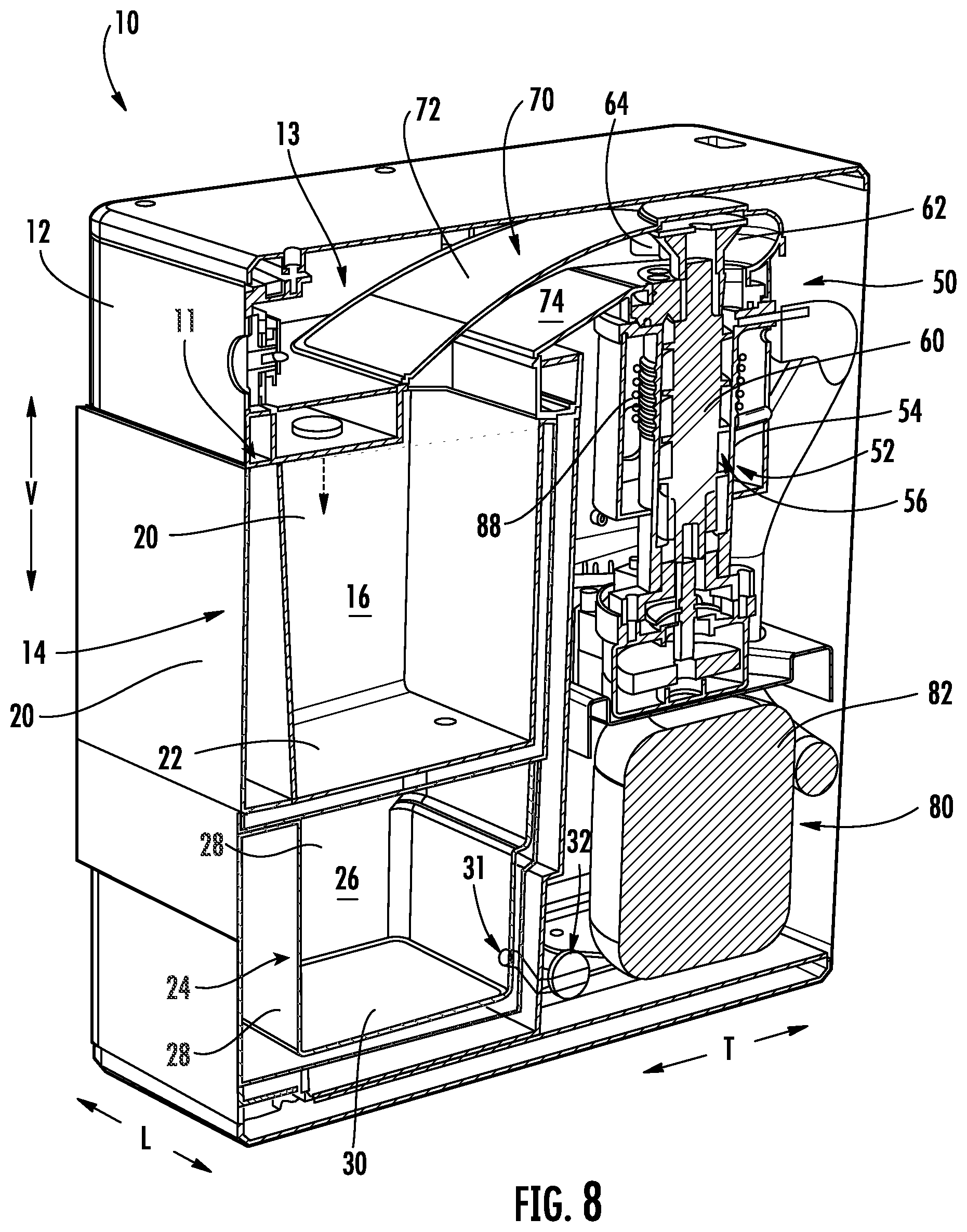 Patent US12617664 Figure 8 – Countertop appliances and water supply therefor