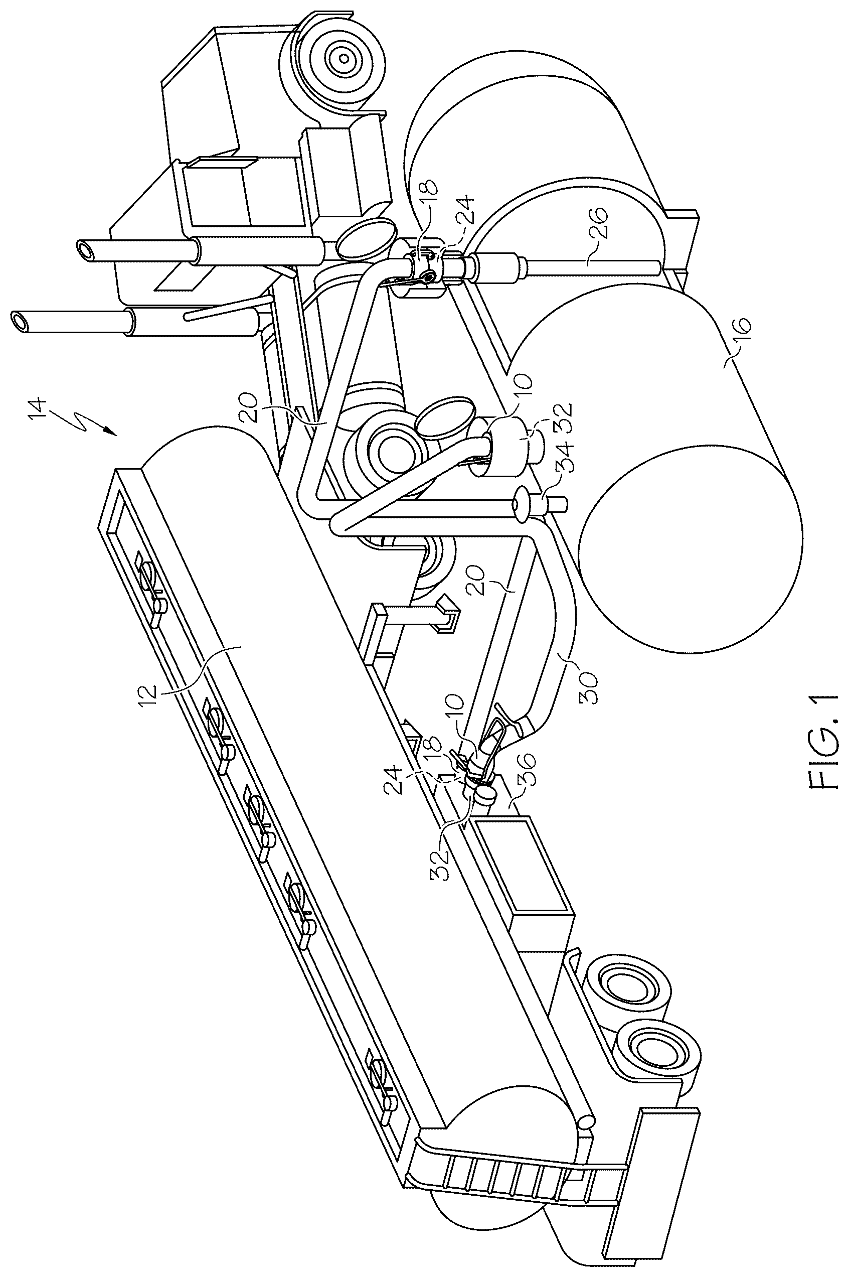 Patent US12617667 Figure 1 – Vapor line coupler