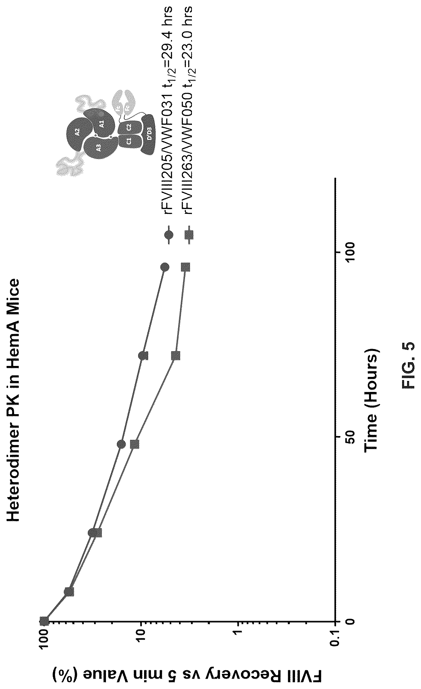 Patent US12617839 Figure 5 – Factor VIII chimeric proteins and uses thereof