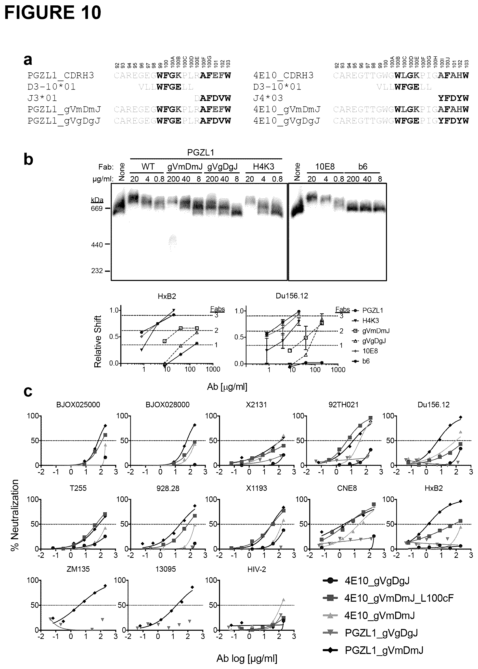 Patent US12617843 Figure 10 – Human broadly neutralizing antibodies against the membrane-proximal external region of HIV Env for vaccine design and intervention