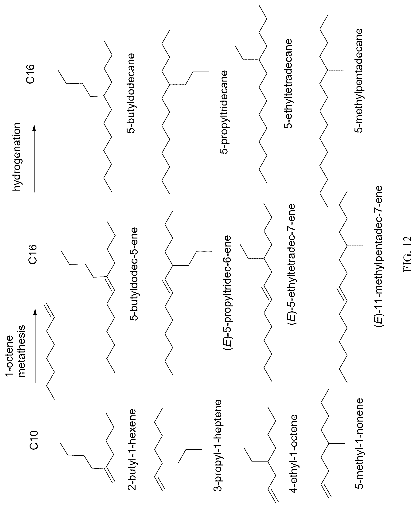 Patent US12618016 Figure 12 – Methods for producing aviation fuels