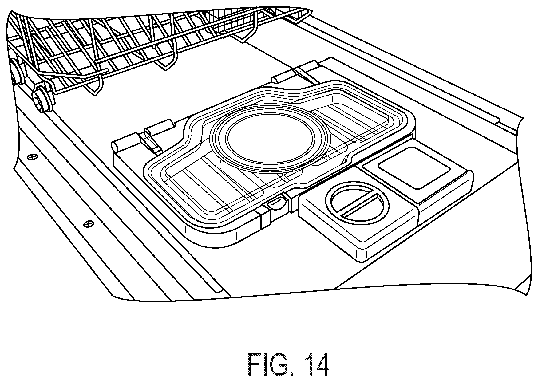 Patent US12618026 Figure 13 – Methods and apparatuses for automatic dishwashing chemical distribution