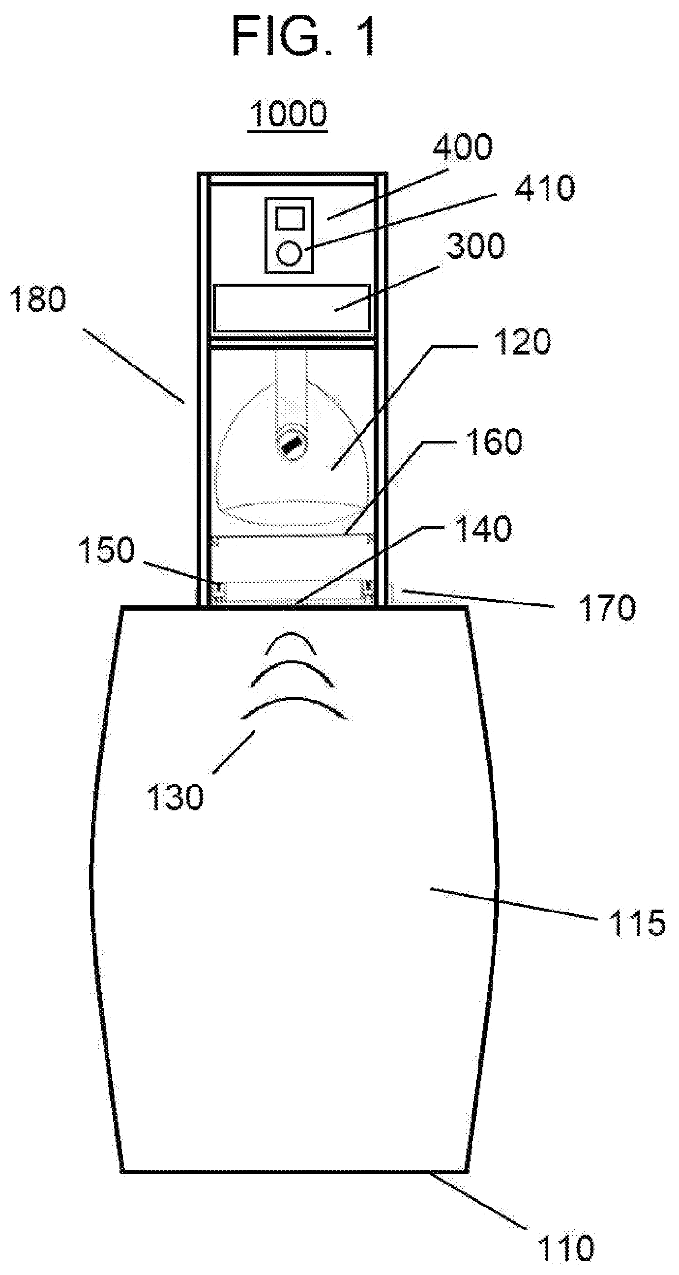 Patent US12618030 Figure 1 – Sonic infusion of alcohol