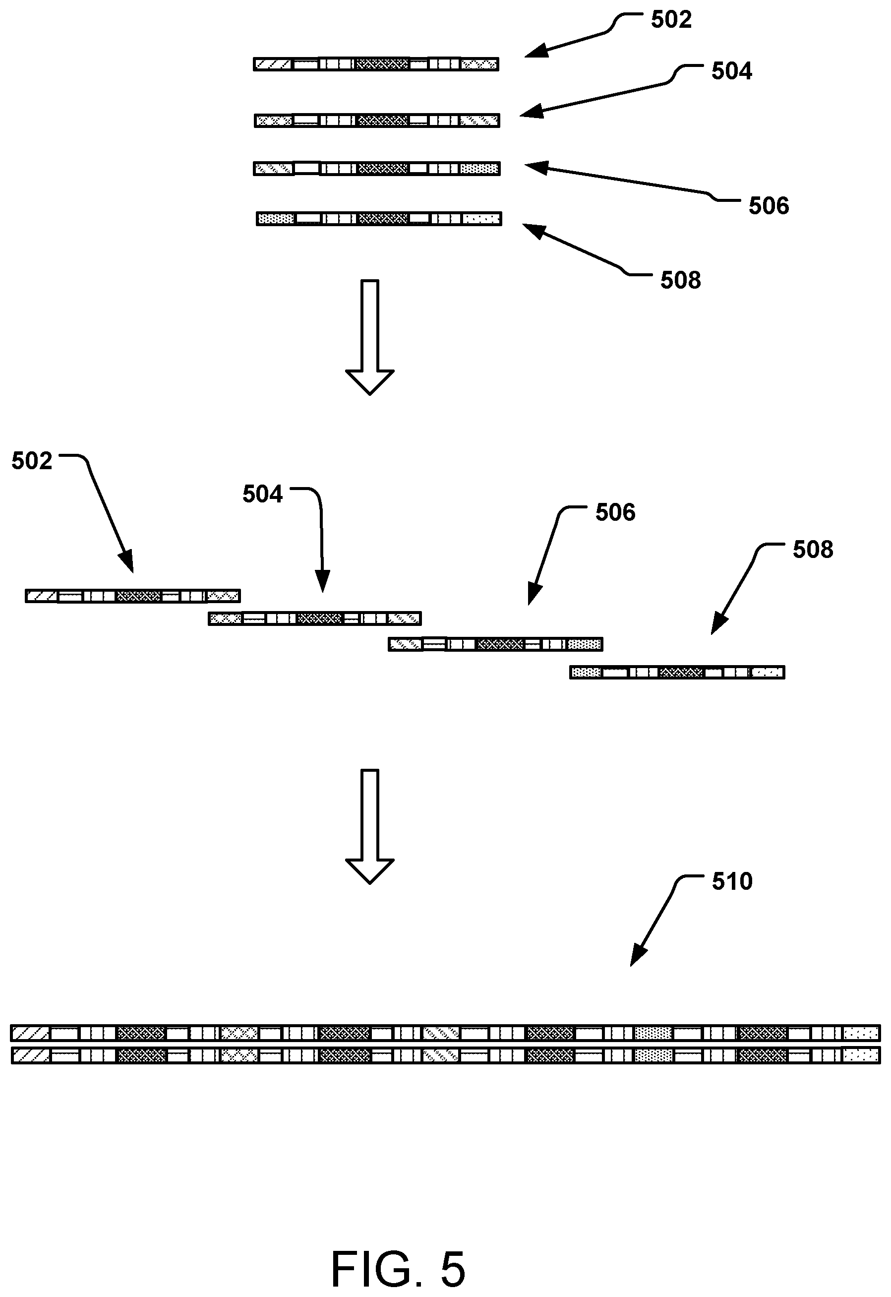 Patent US12618061 Figure 5 – Methods of gene assembly using DNAzymes and use in DNA data storage