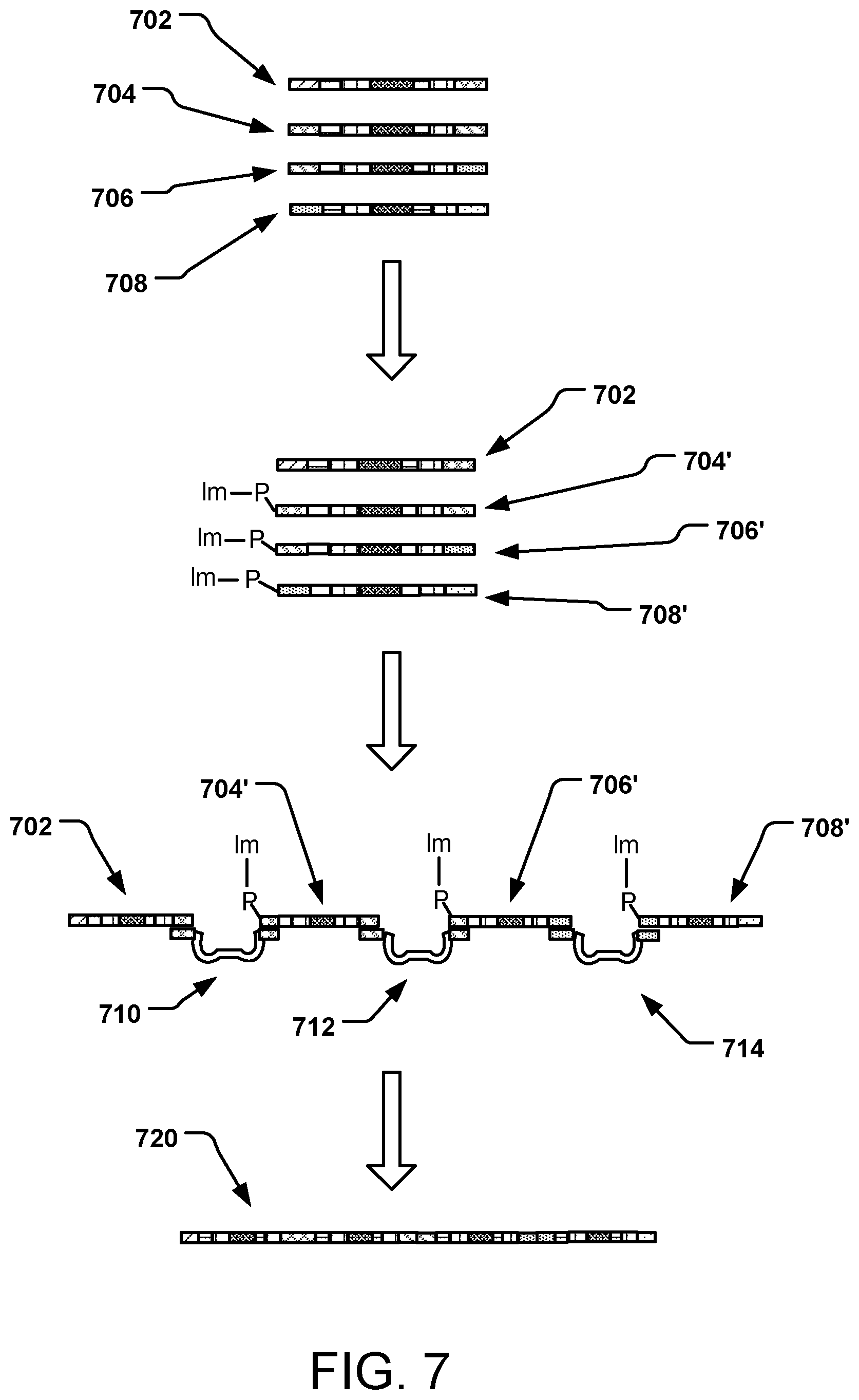 Patent US12618061 Figure 7 – Methods of gene assembly using DNAzymes and use in DNA data storage