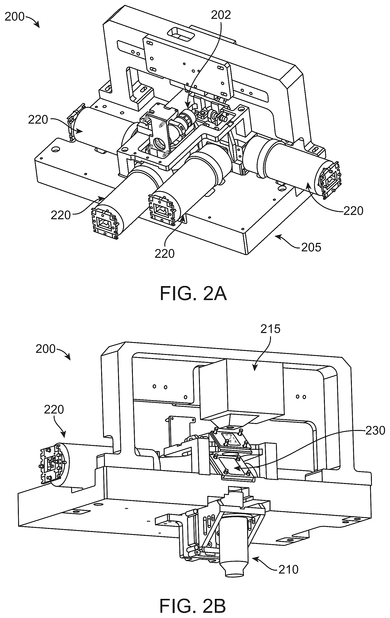 Patent US12618108 Figure 2 – Flow cell devices and optical systems for nucleic acid sequencing