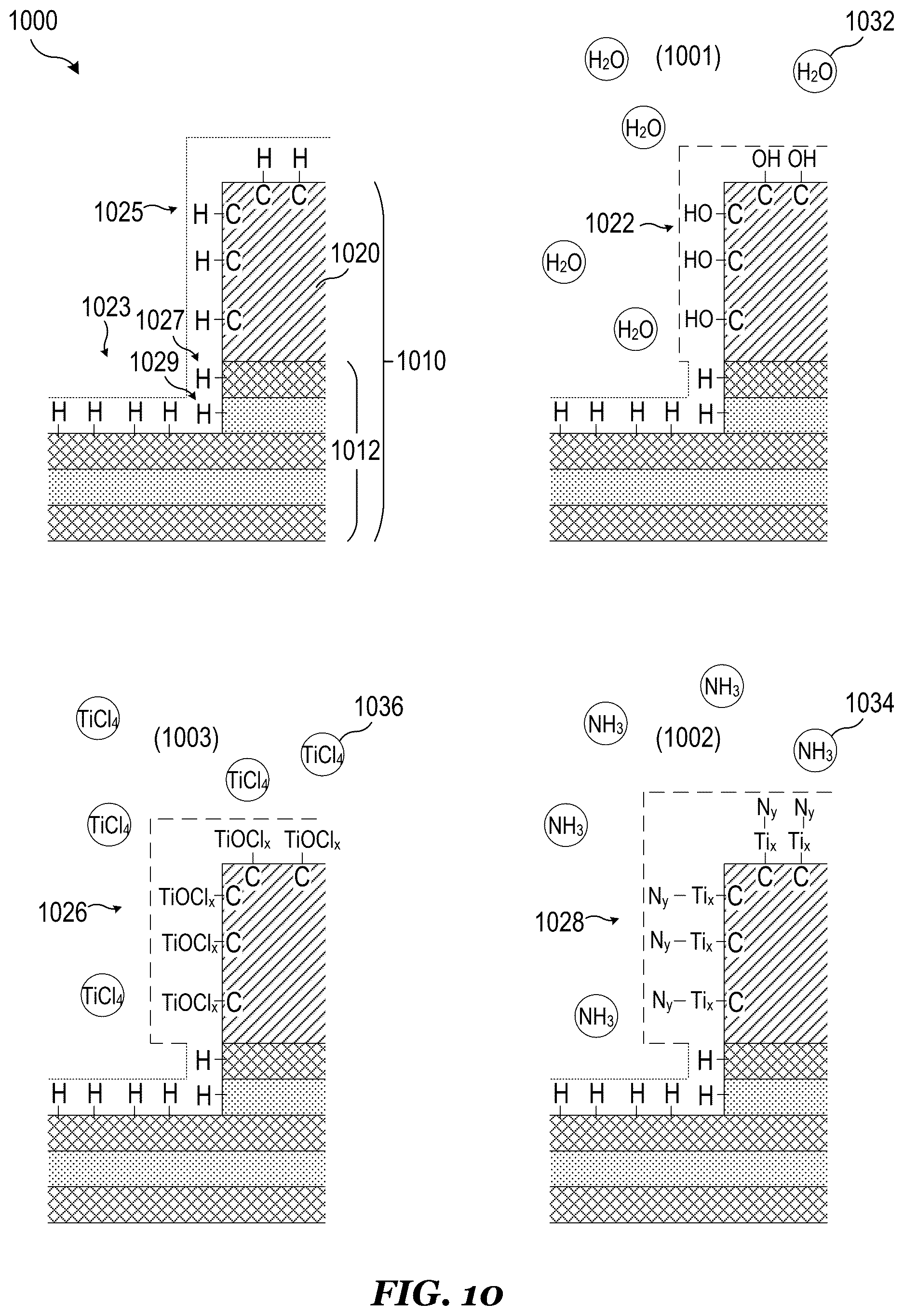 Patent US12618154 Figure 10 – Selective non-plasma deposition of mask protection material