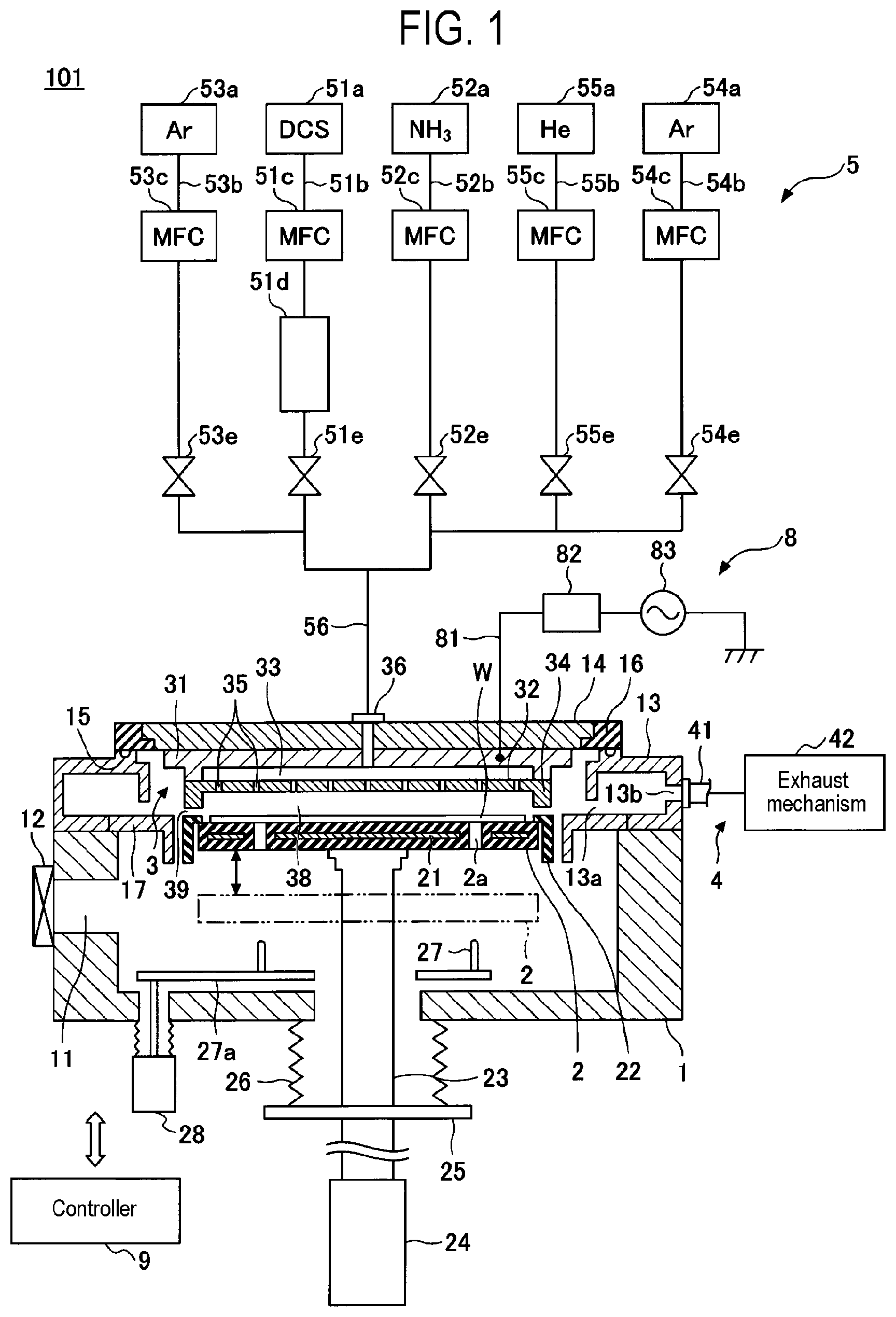 Patent US12618156 Figure 1 – Atomic layer deposition of silicon nitride film using helium gas plasma