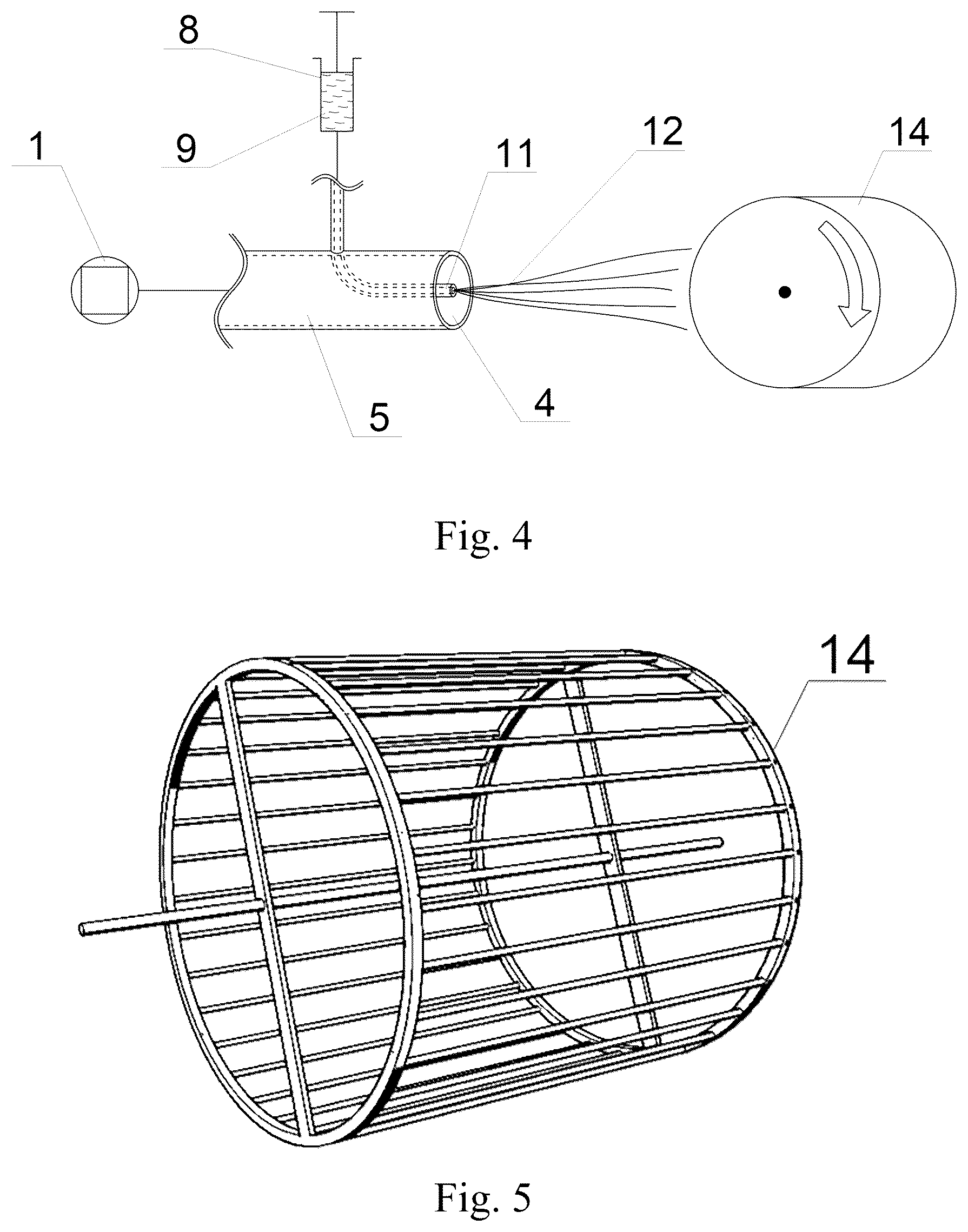 Patent US12618174 Figure 4 – Method of production of fibers and a device for carrying out the method