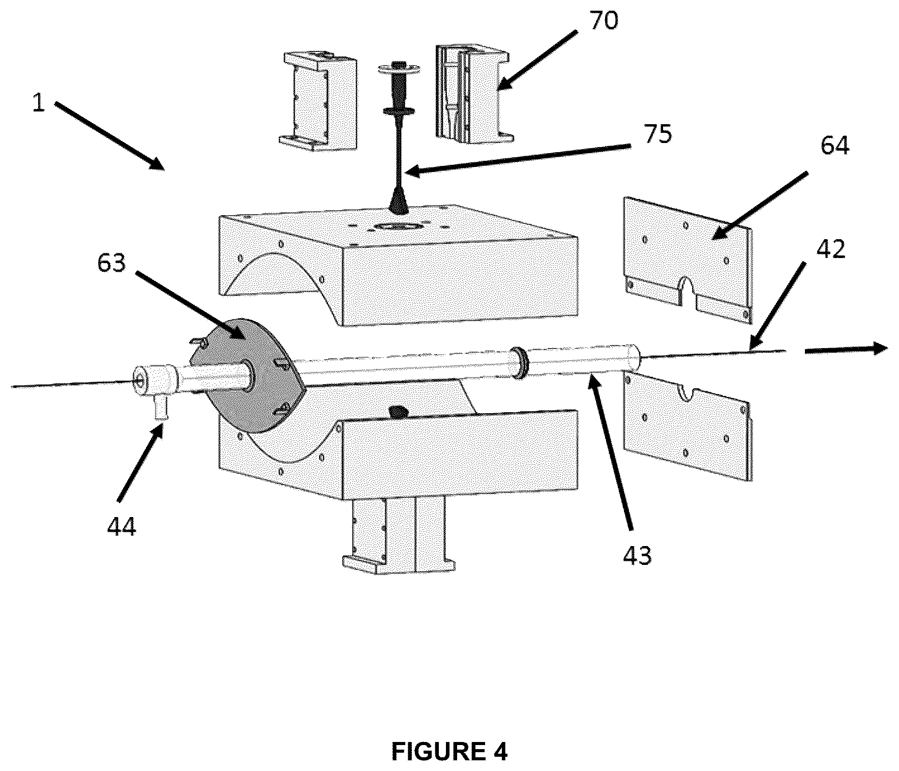 Patent US12618175 Figure 4 – Apparatus and method for close proximity carbonization of polymeric materials for carbon fiber production
