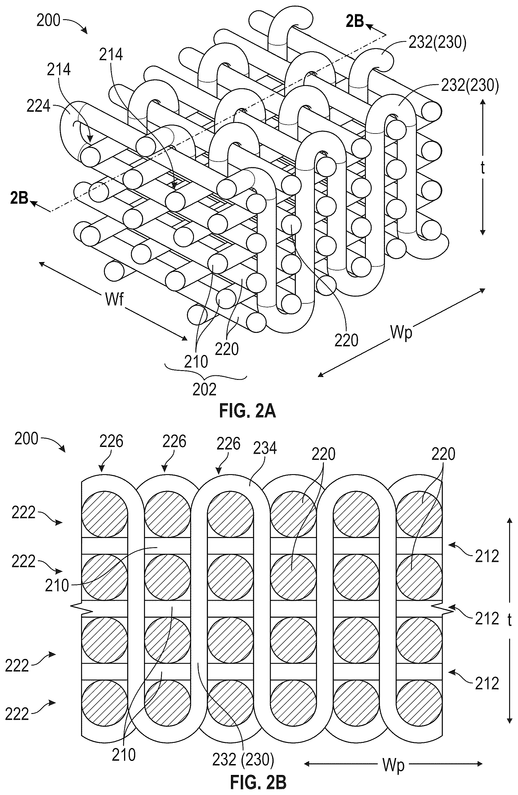 Patent US12618177 Figure 2 – Method of manufacturing a woven fabric for a composite component for a turbine engine