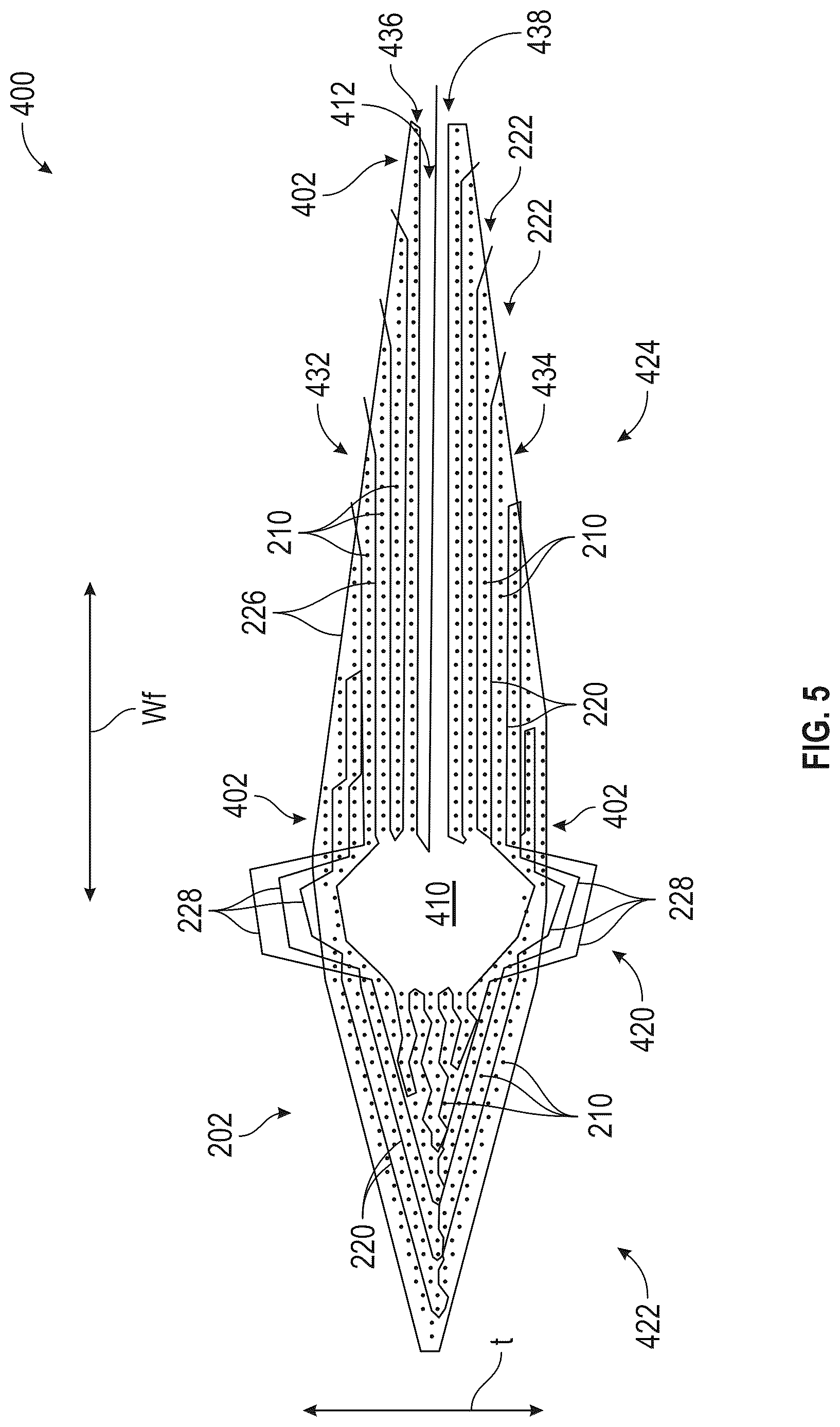Patent US12618177 Figure 5 – Method of manufacturing a woven fabric for a composite component for a turbine engine