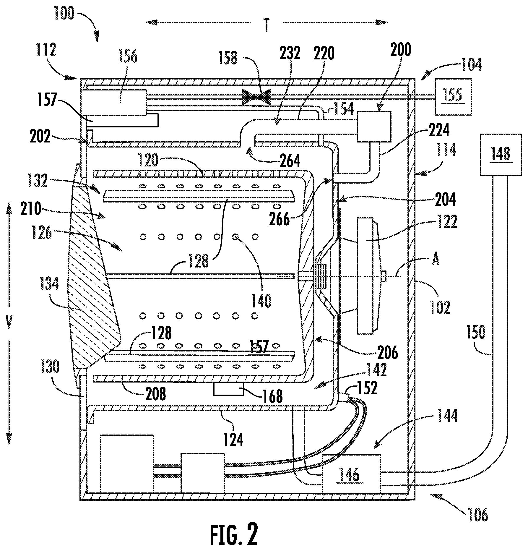 Patent US12618183 Figure 2 – Modifications to washer and dryer cycles for a recreational vehicle combination laundry appliance