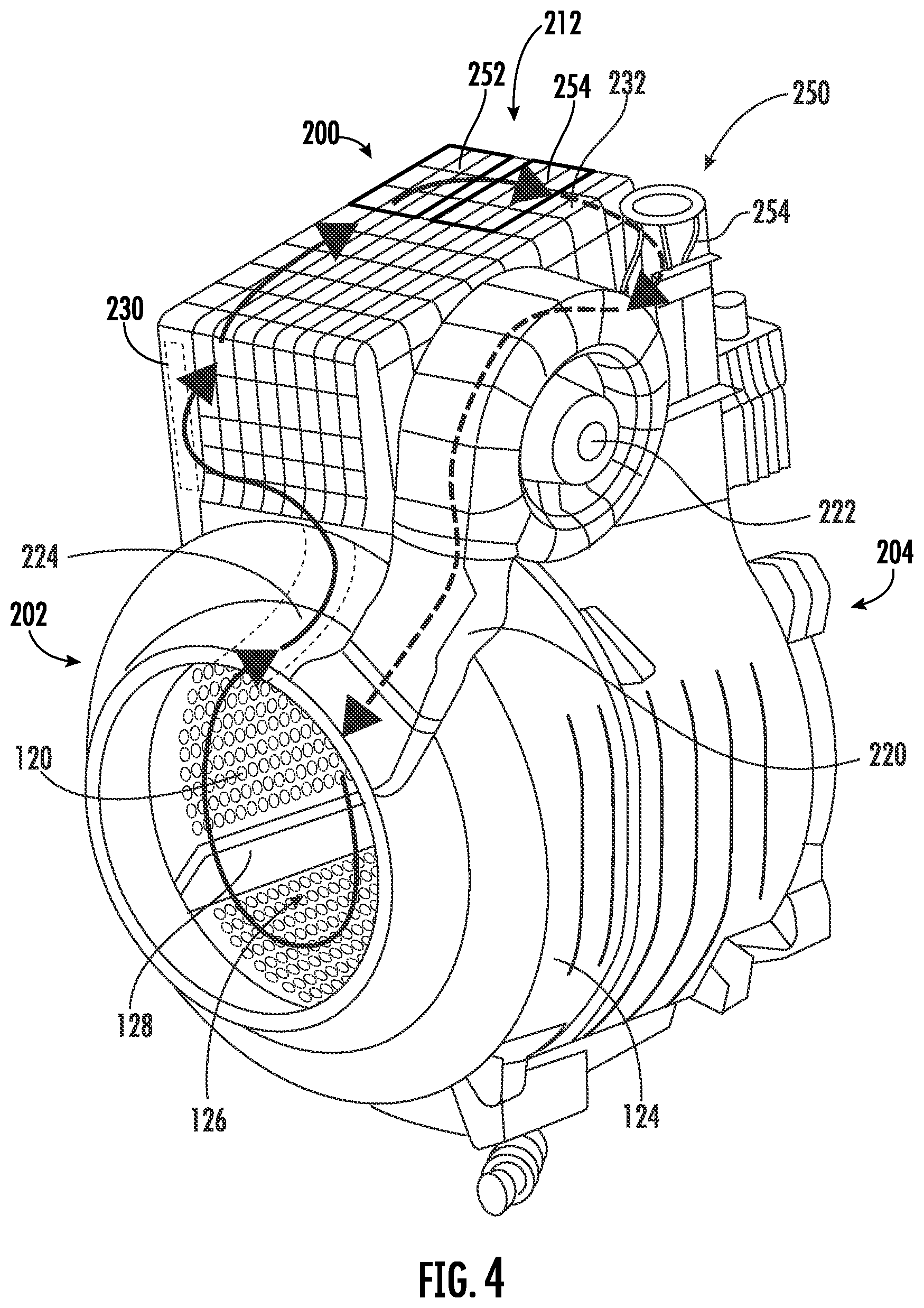 Patent US12618183 Figure 4 – Modifications to washer and dryer cycles for a recreational vehicle combination laundry appliance