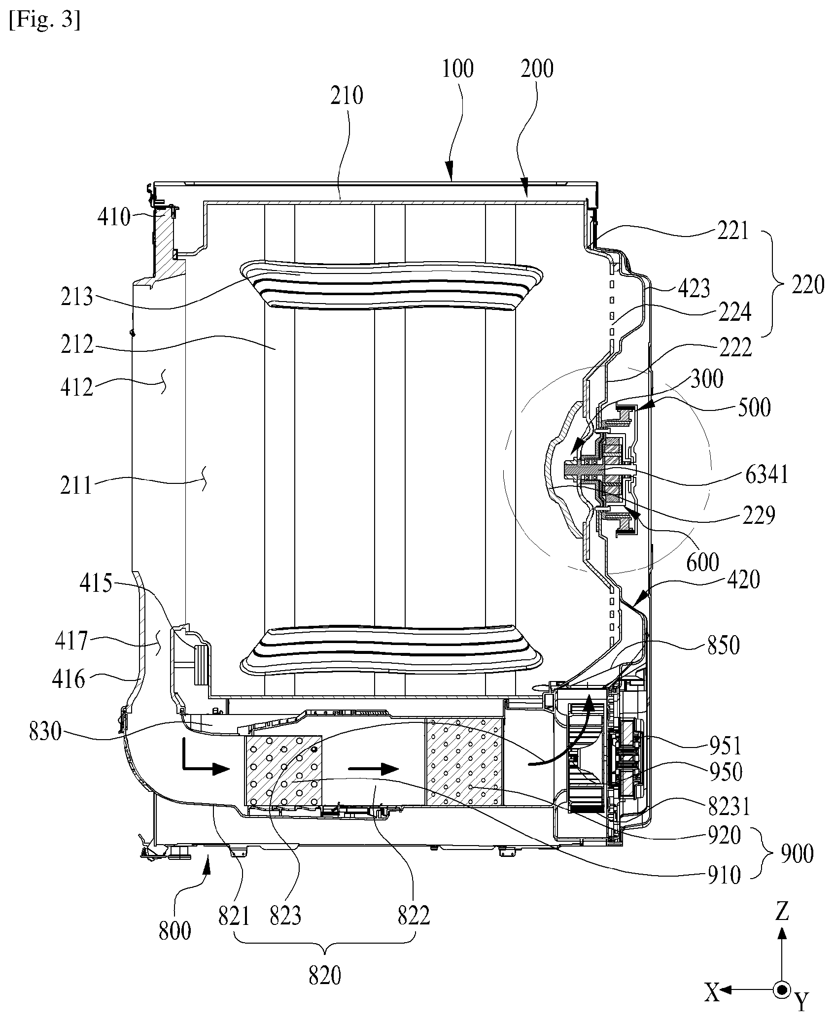 Patent US12618186 Figure 3 – Laundry treatment apparatus