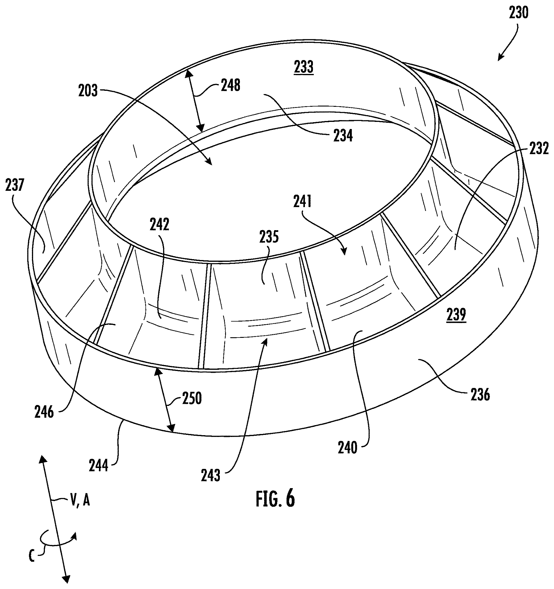 Patent US12618187 Figure 6 – Restrictor ring for an agitator of a washing machine appliance