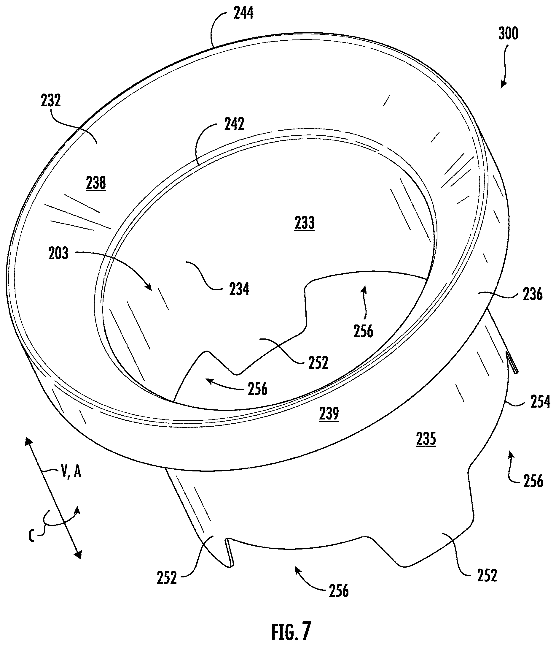 Patent US12618187 Figure 7 – Restrictor ring for an agitator of a washing machine appliance