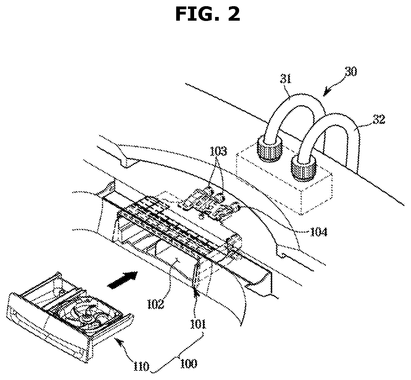 Patent US12618188 Figure 2 – Washing machine