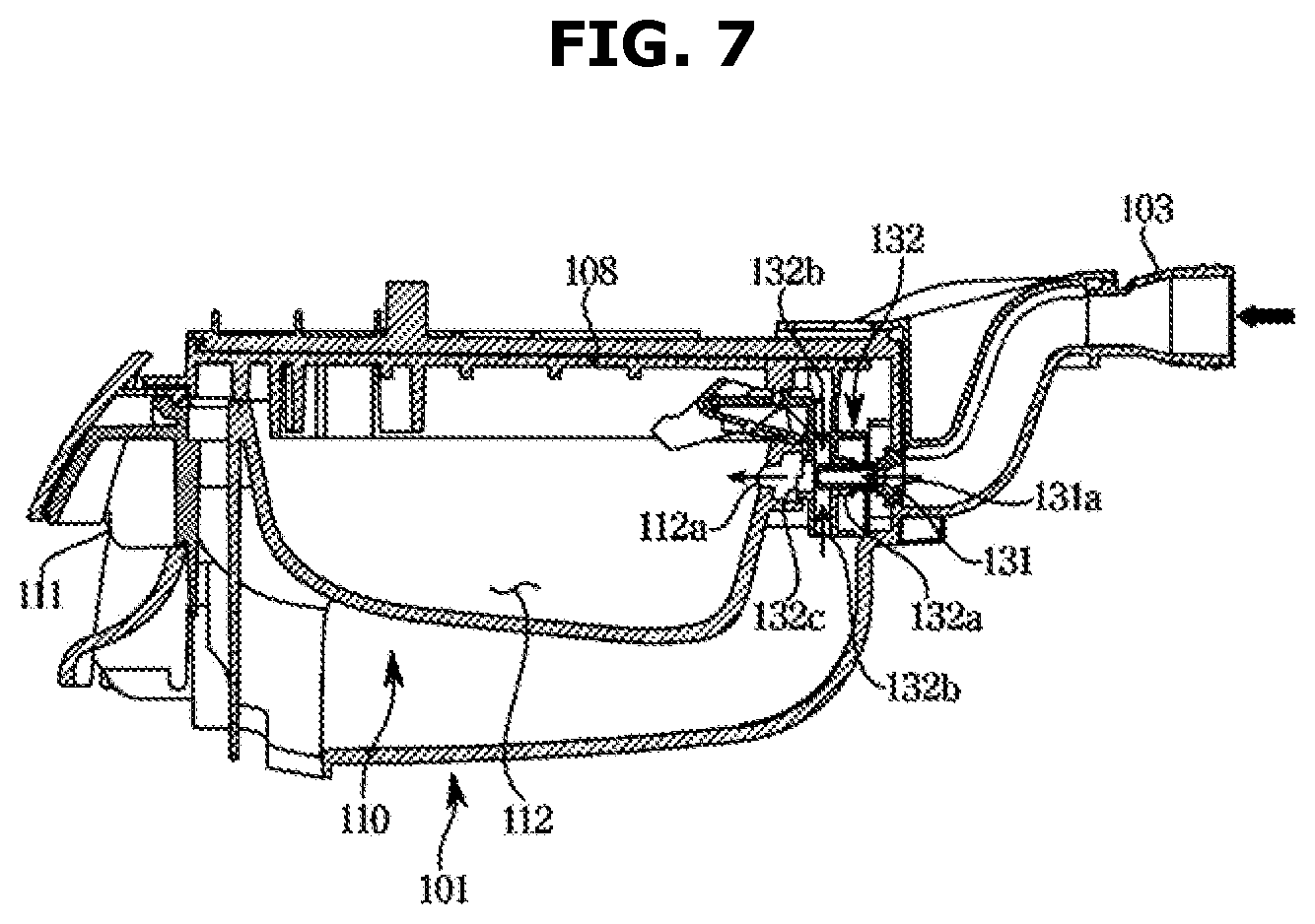 Patent US12618188 Figure 7 – Washing machine