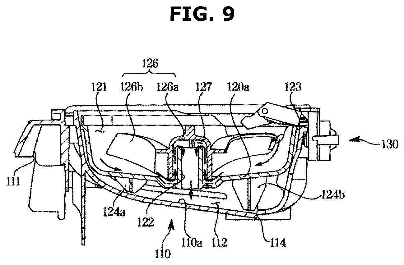 Patent US12618188 Figure 9 – Washing machine
