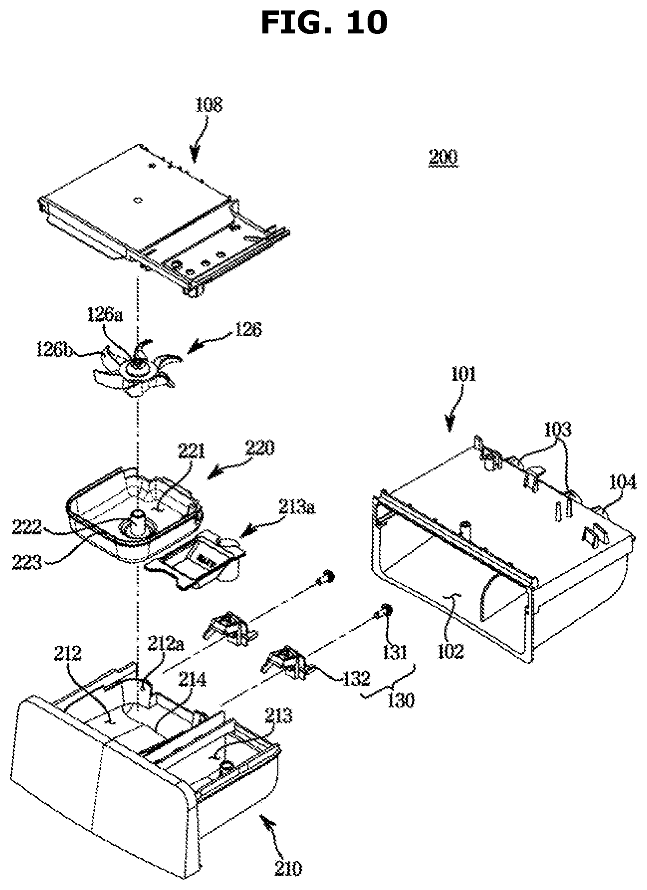 Patent US12618188 Figure 10 – Washing machine