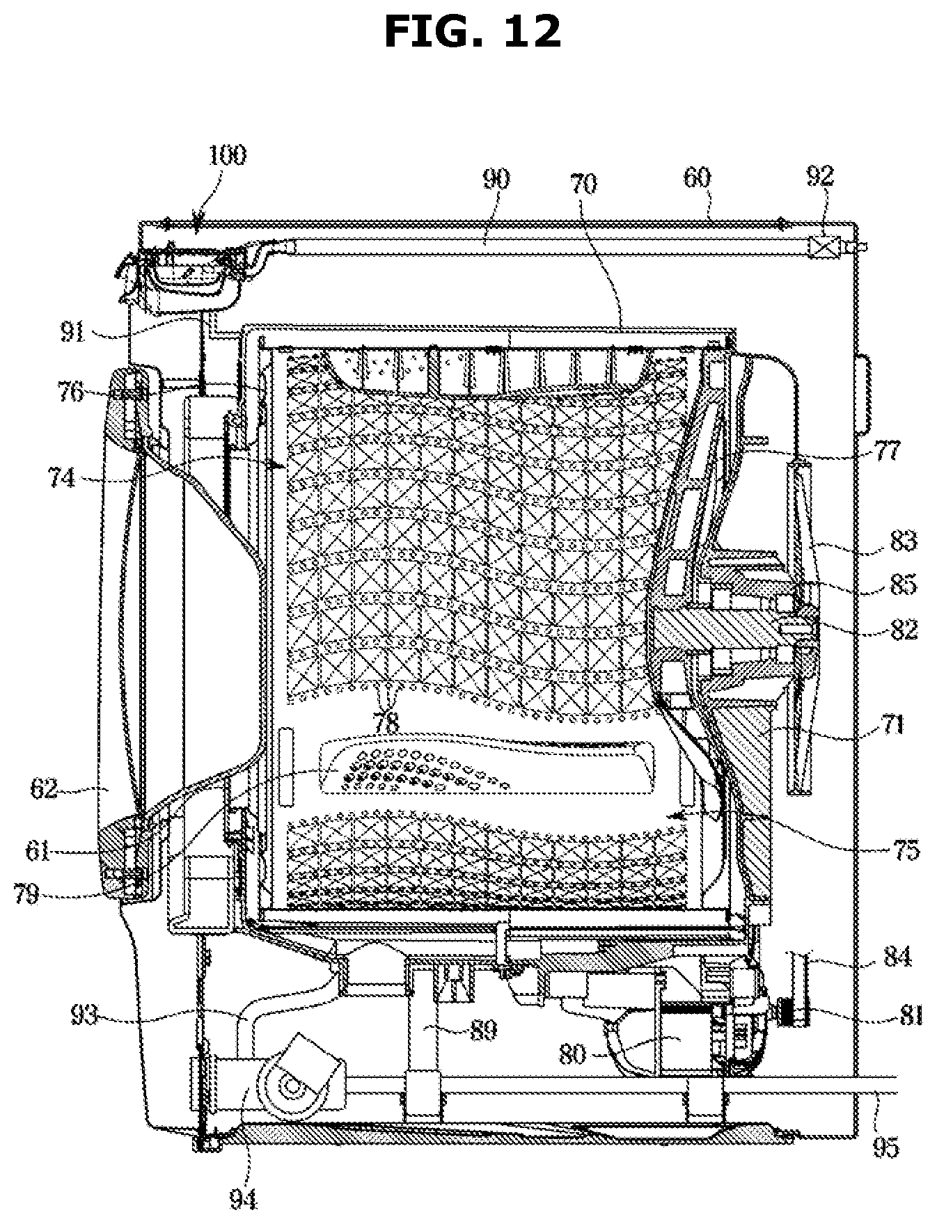 Patent US12618188 Figure 12 – Washing machine