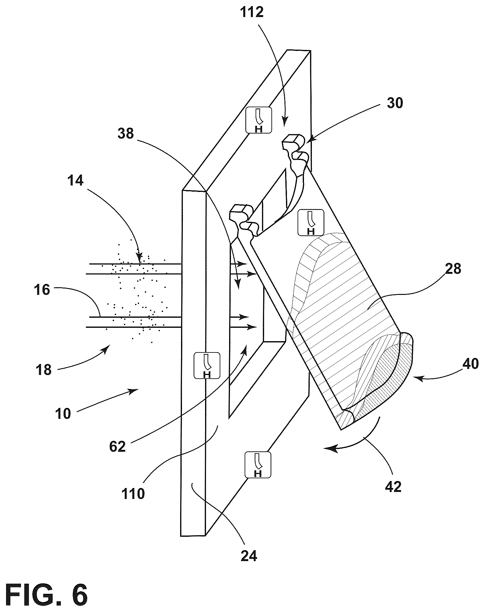 Patent US12618189 Figure 6 – Lint filter for laundry appliance having a closable filtering space for capturing lint particles