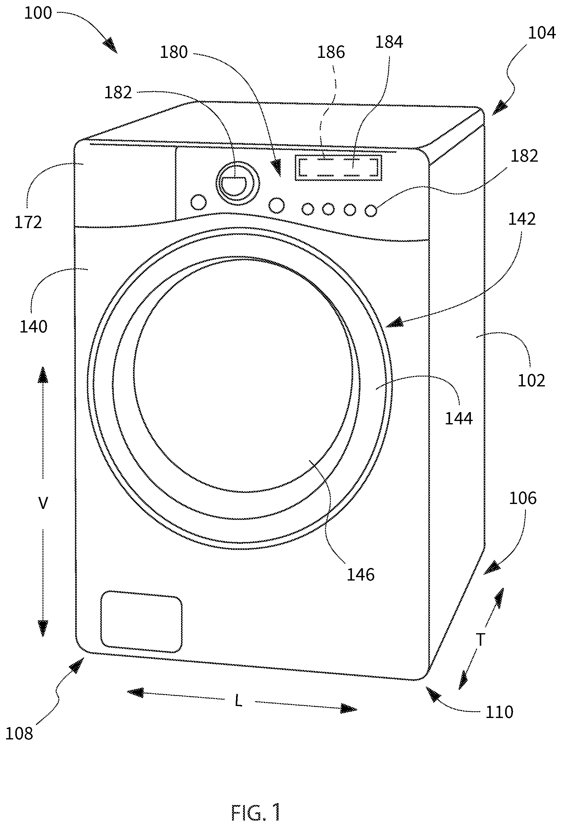 Patent US12618190 Figure 1 – Washing machine dry cycle efficacy prediction
