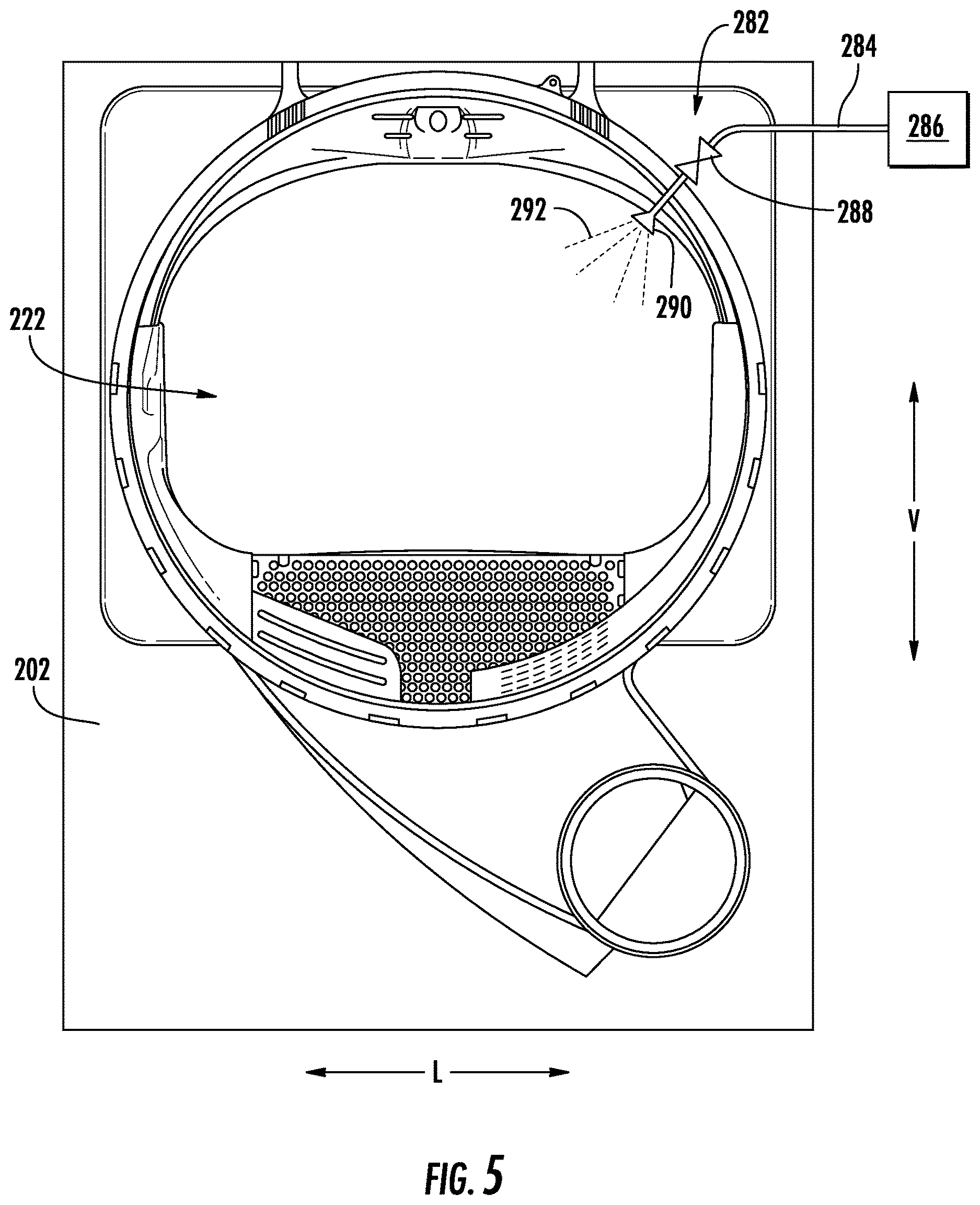 Patent US12618191 Figure 5 – Adaptive scent dispensing for dryer appliance based on input from linked washer appliance