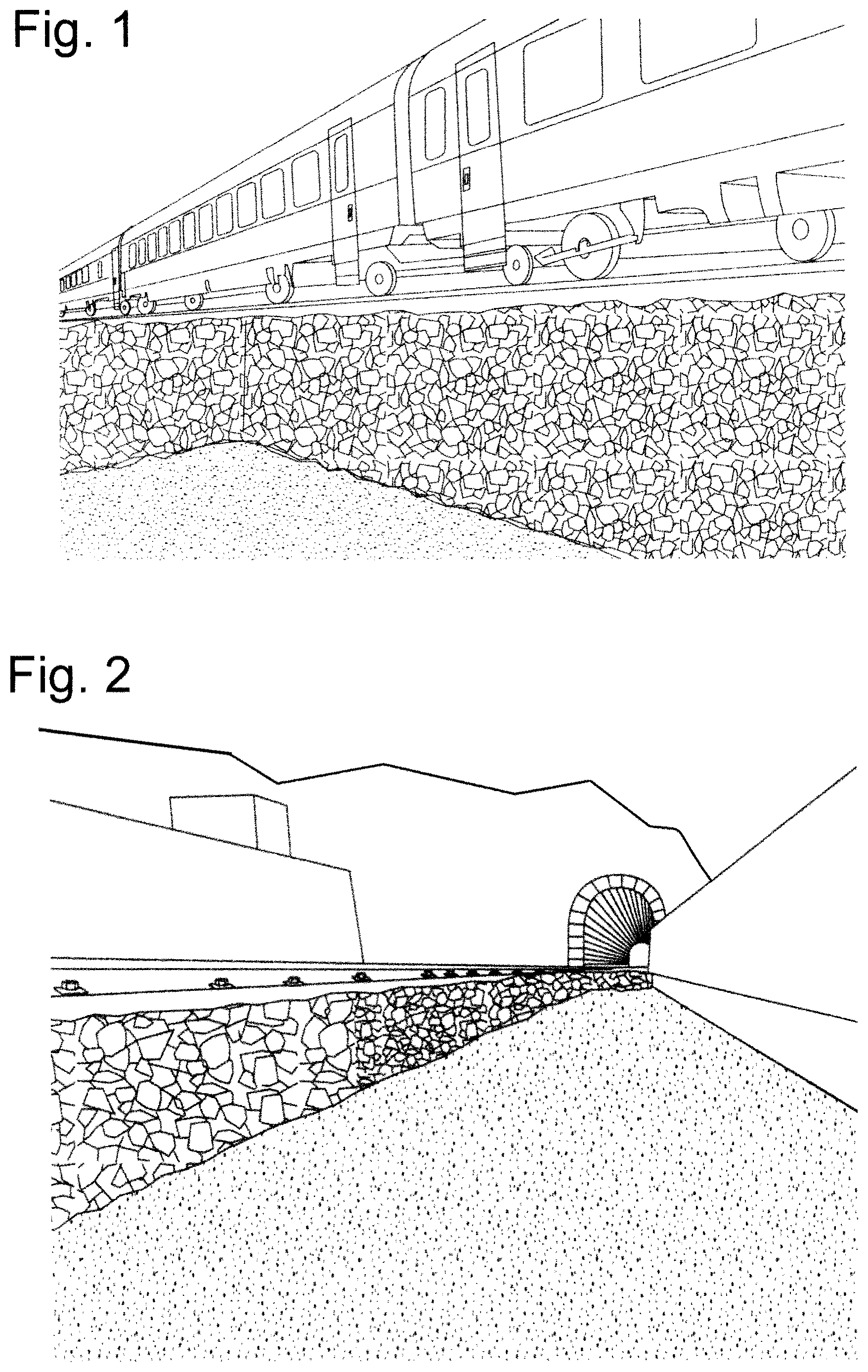Patent US12618200 Figure 1 – Apparatus and method for applying single-component or multi-component adhesive to a ballast bed and use