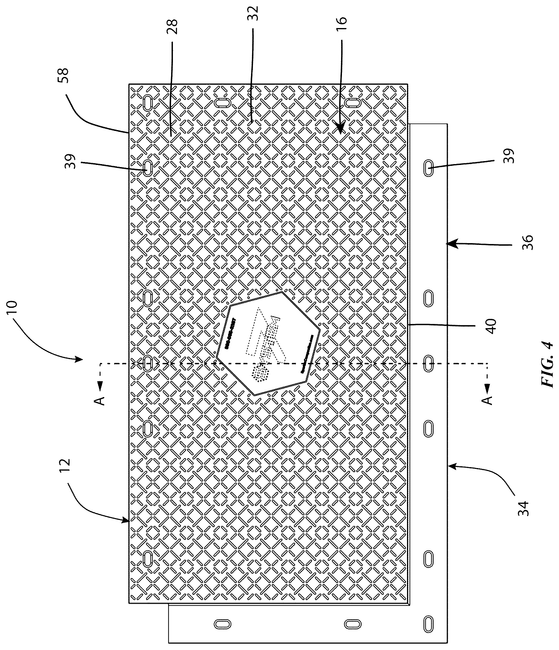 Patent US12618201 Figure 7 – Modular mat system