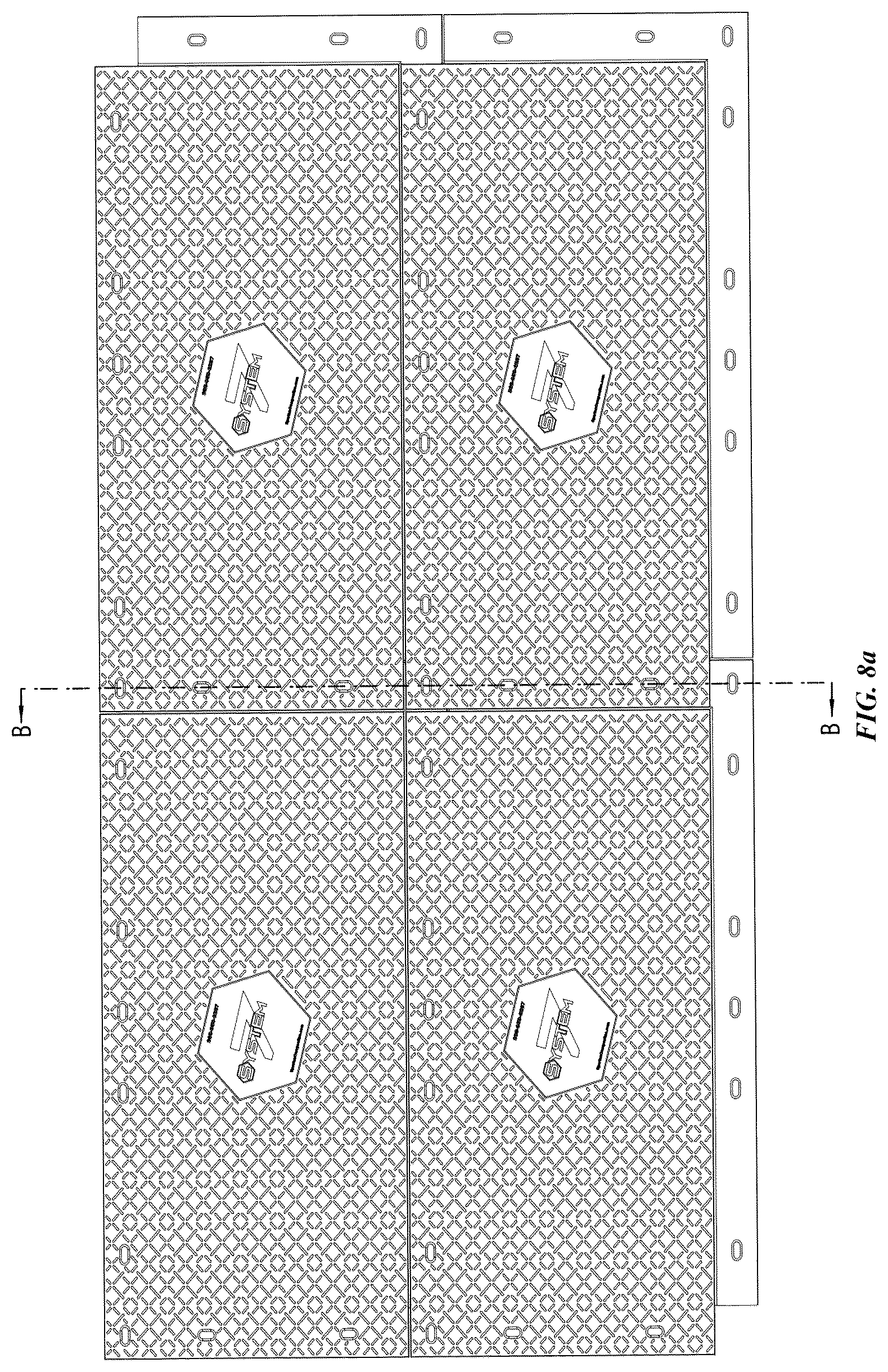 Patent US12618201 Figure 12 – Modular mat system