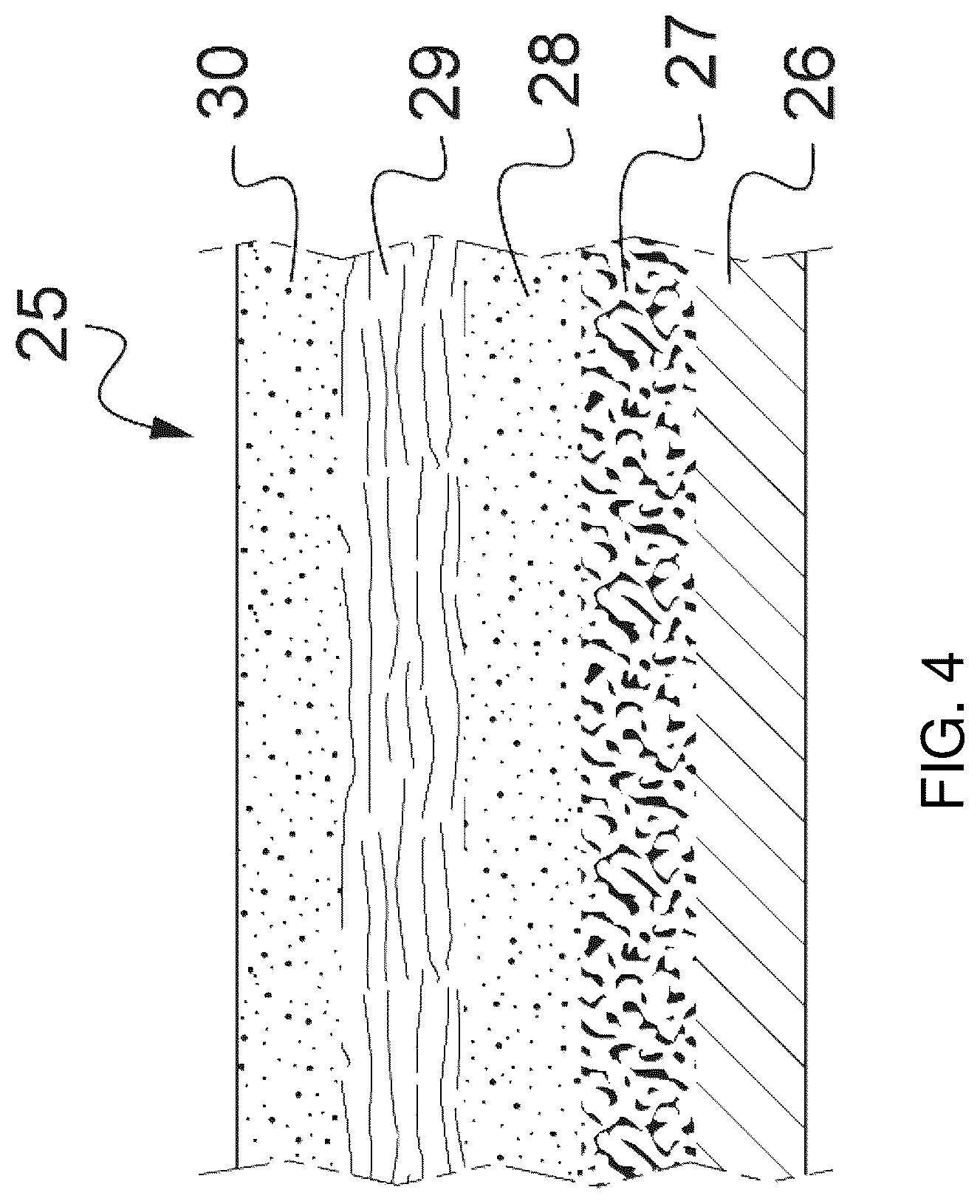 Patent US12618202 Figure 4 – Method for renovating a roadway and machine for simultaneous spreading of fibres and bitumen emulsion