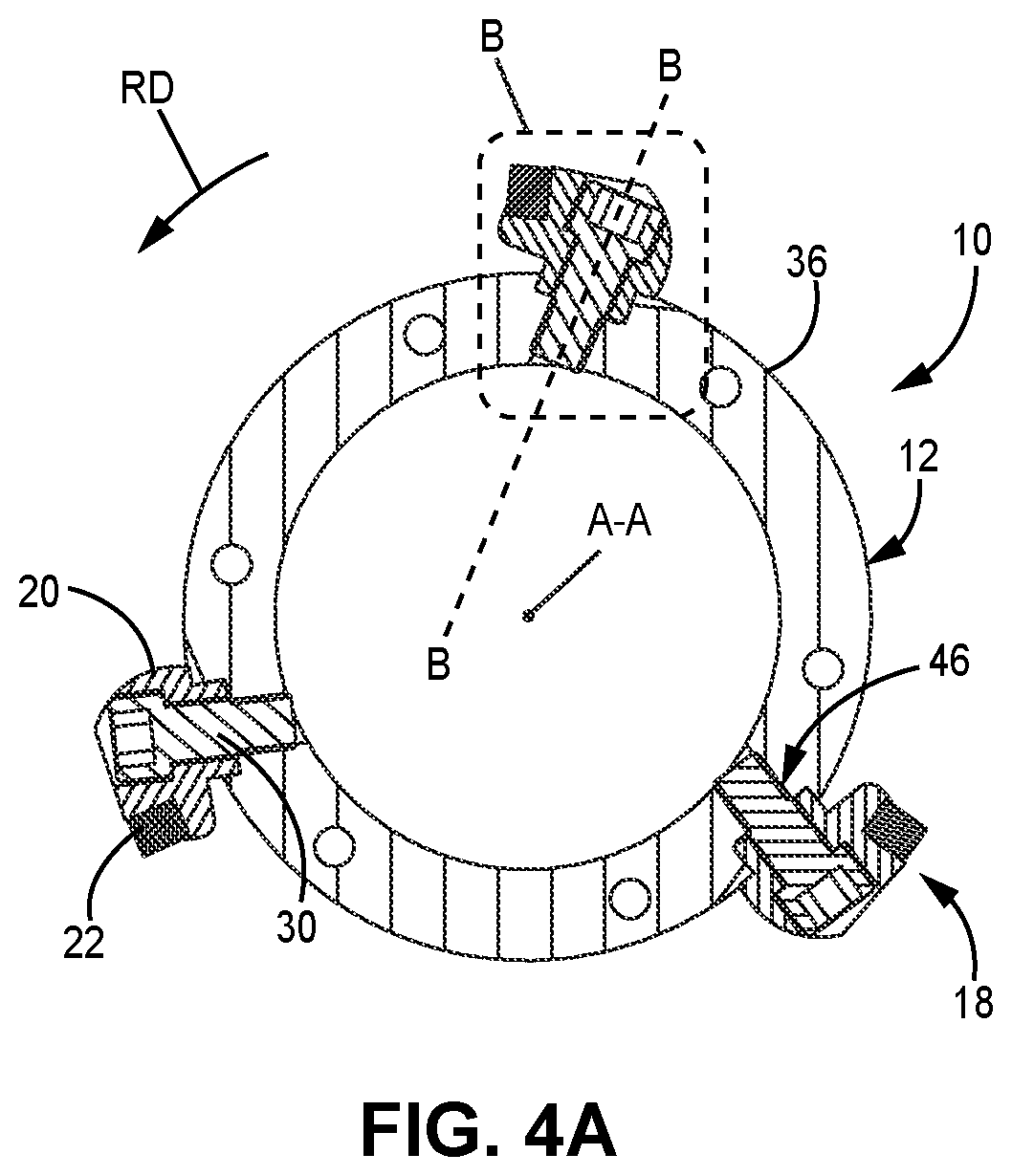 Patent US12618205 Figure 5 – Pavement grinding drum having modular bit mountings