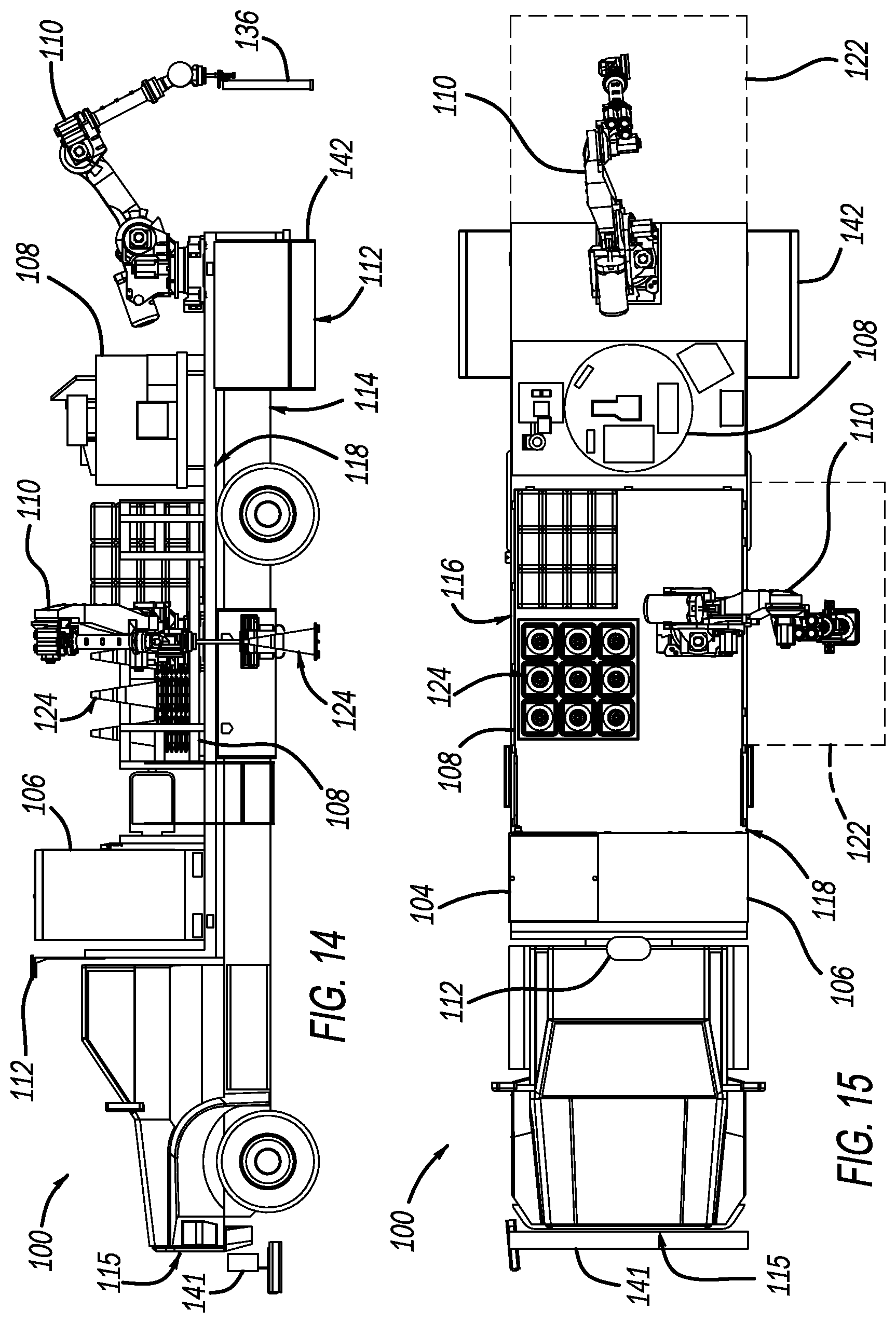 Patent US12618206 Figure 8 – Robotic maintenance vehicle and modules