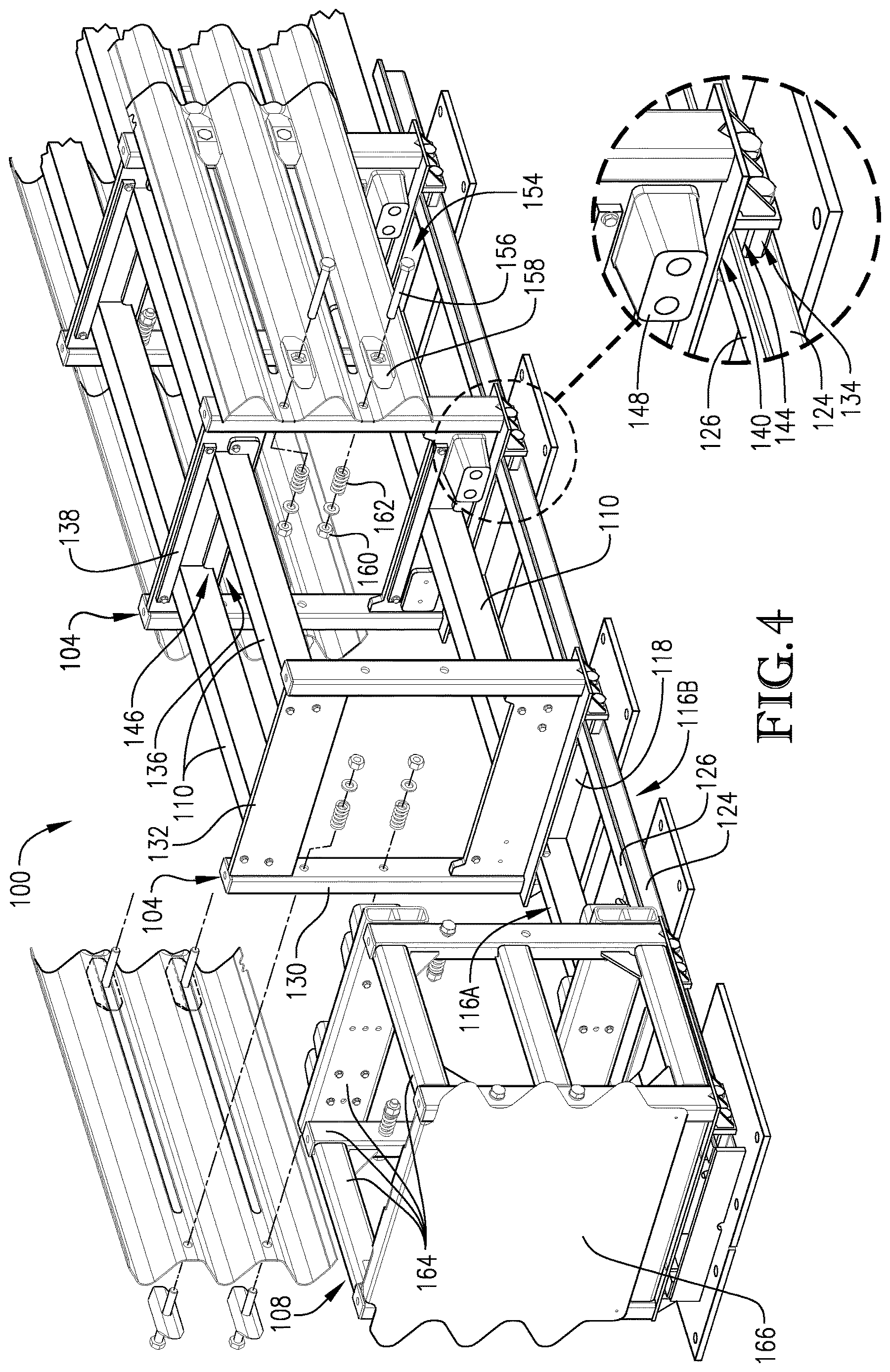Patent US12618208 Figure 3 – Restorable crash cushion apparatus