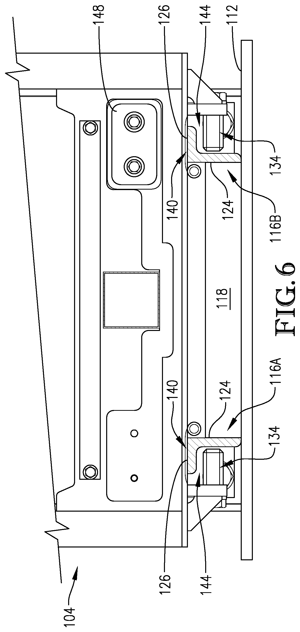Patent US12618208 Figure 5 – Restorable crash cushion apparatus