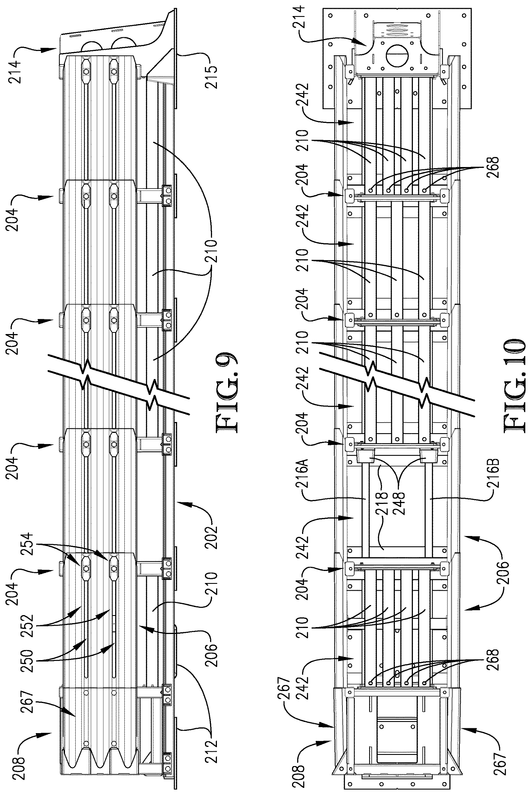 Patent US12618208 Figure 8 – Restorable crash cushion apparatus