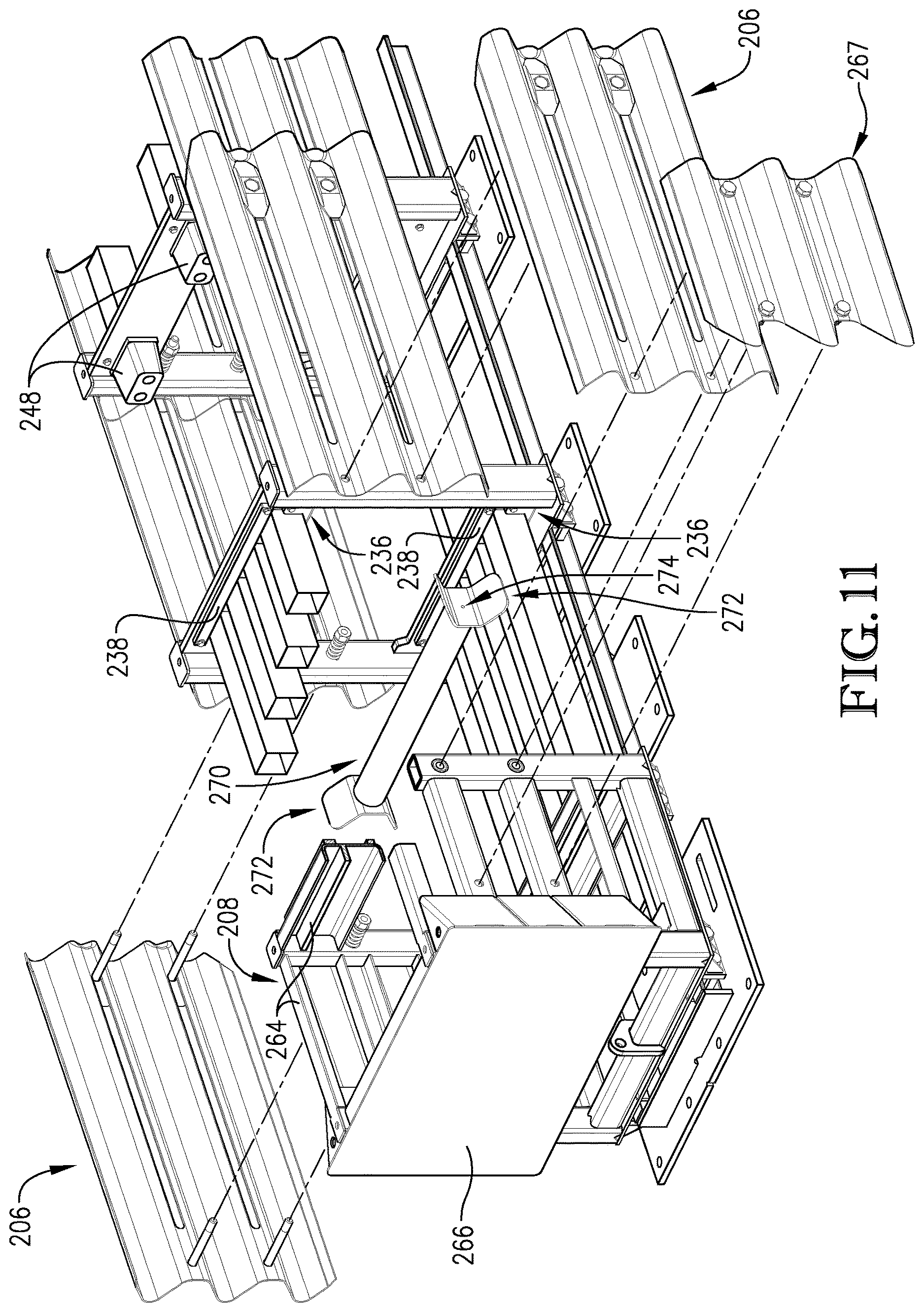 Patent US12618208 Figure 9 – Restorable crash cushion apparatus