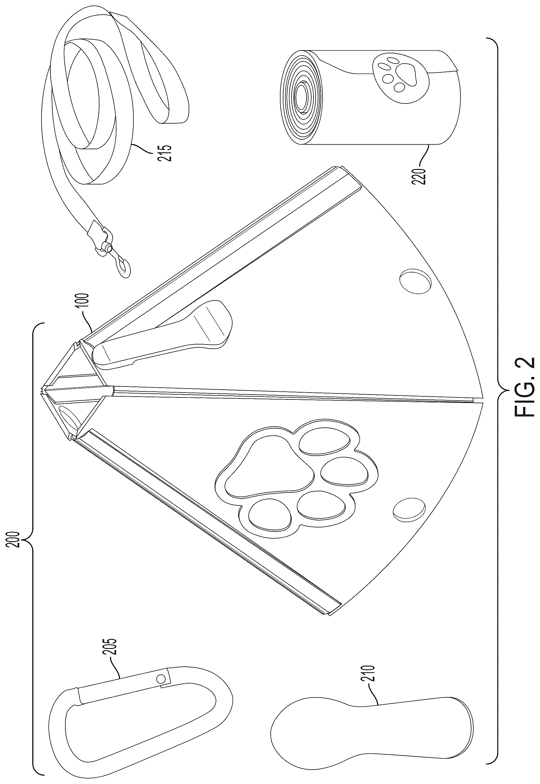 Patent US12618211 Figure 2 – Apparatus for collection and removal of animal waste