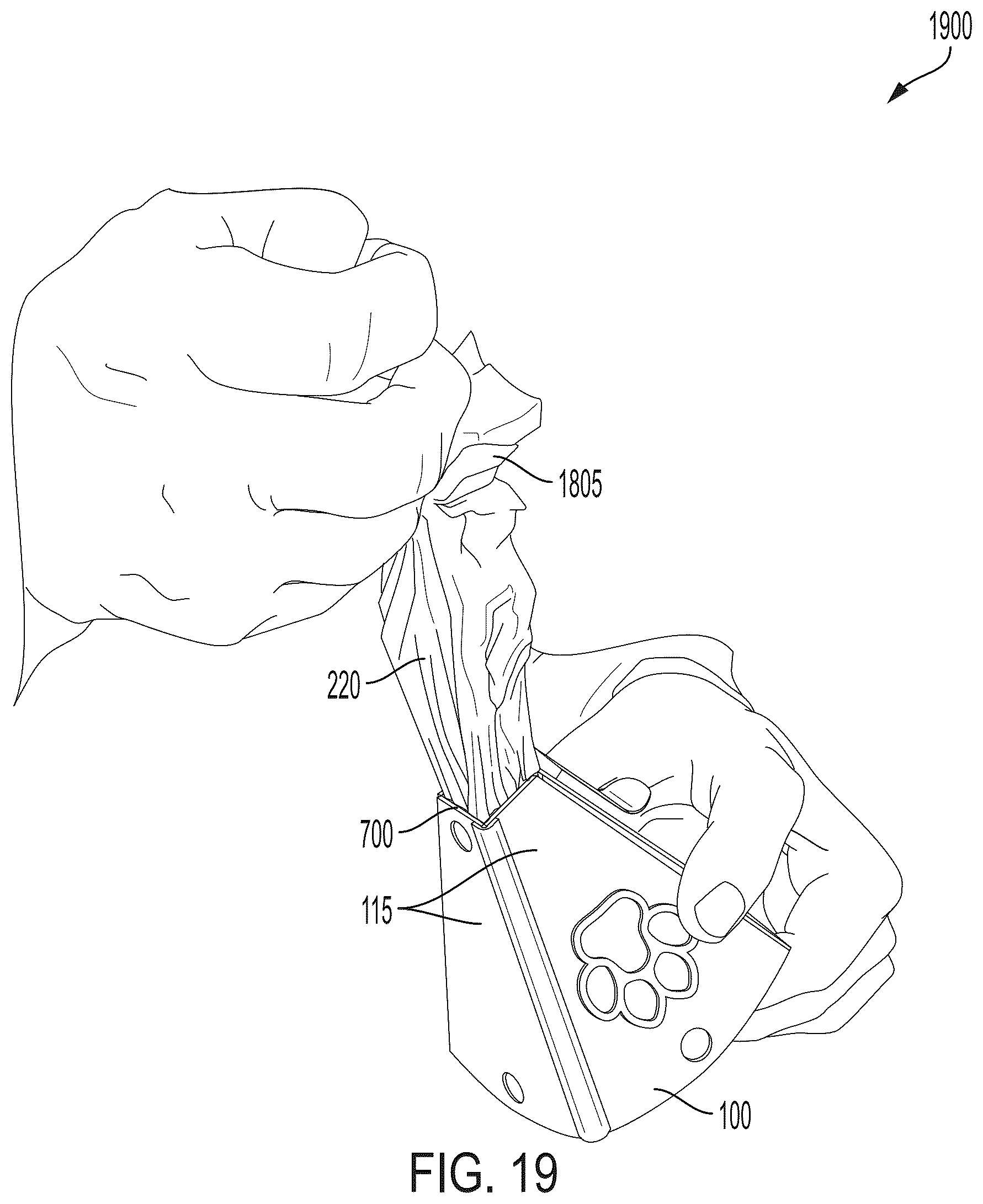 Patent US12618211 Figure 19 – Apparatus for collection and removal of animal waste