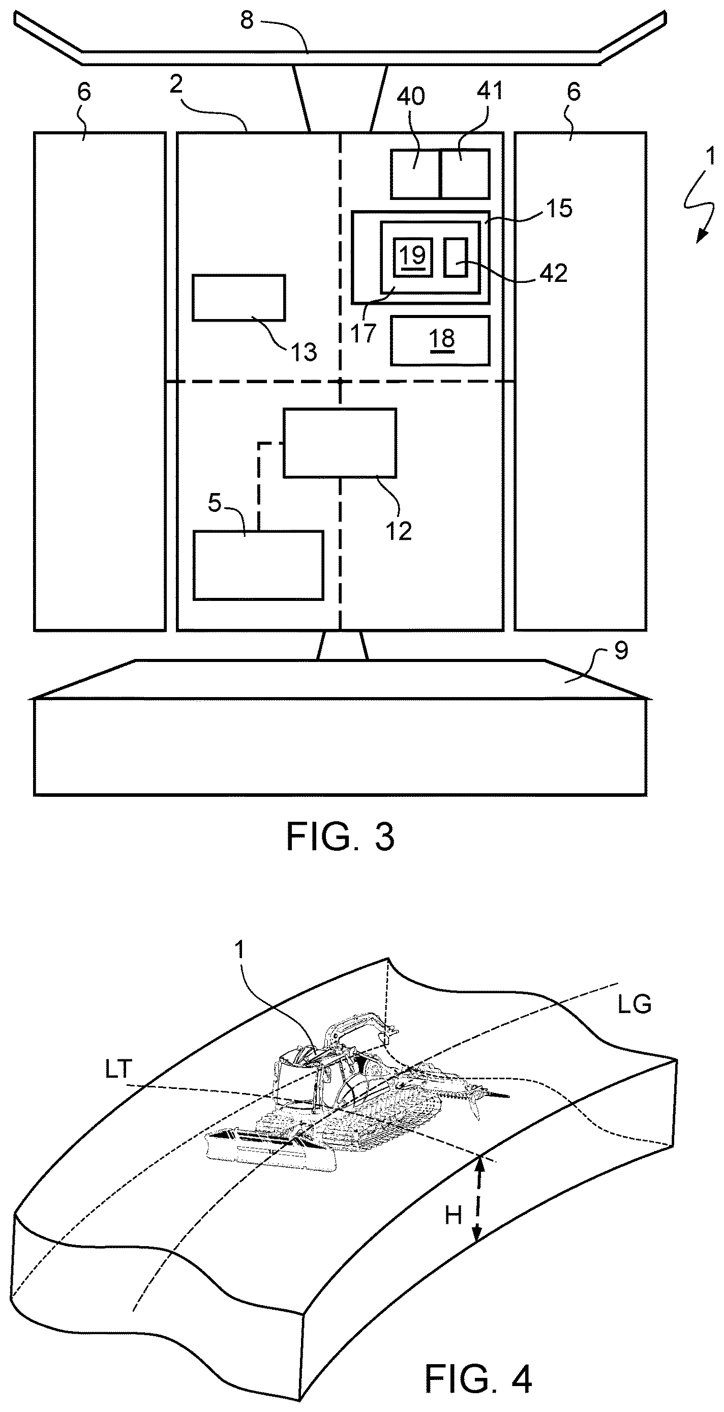 Patent US12618212 Figure 3 – Snowgroomer and method for controlling a snowgroomer