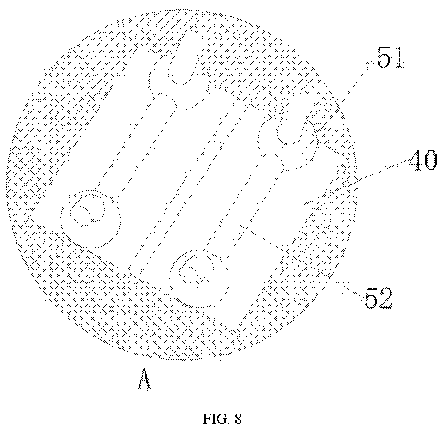 Patent US12618216 Figure 8 – Slope reinforcing and protecting device for hydraulic engineering