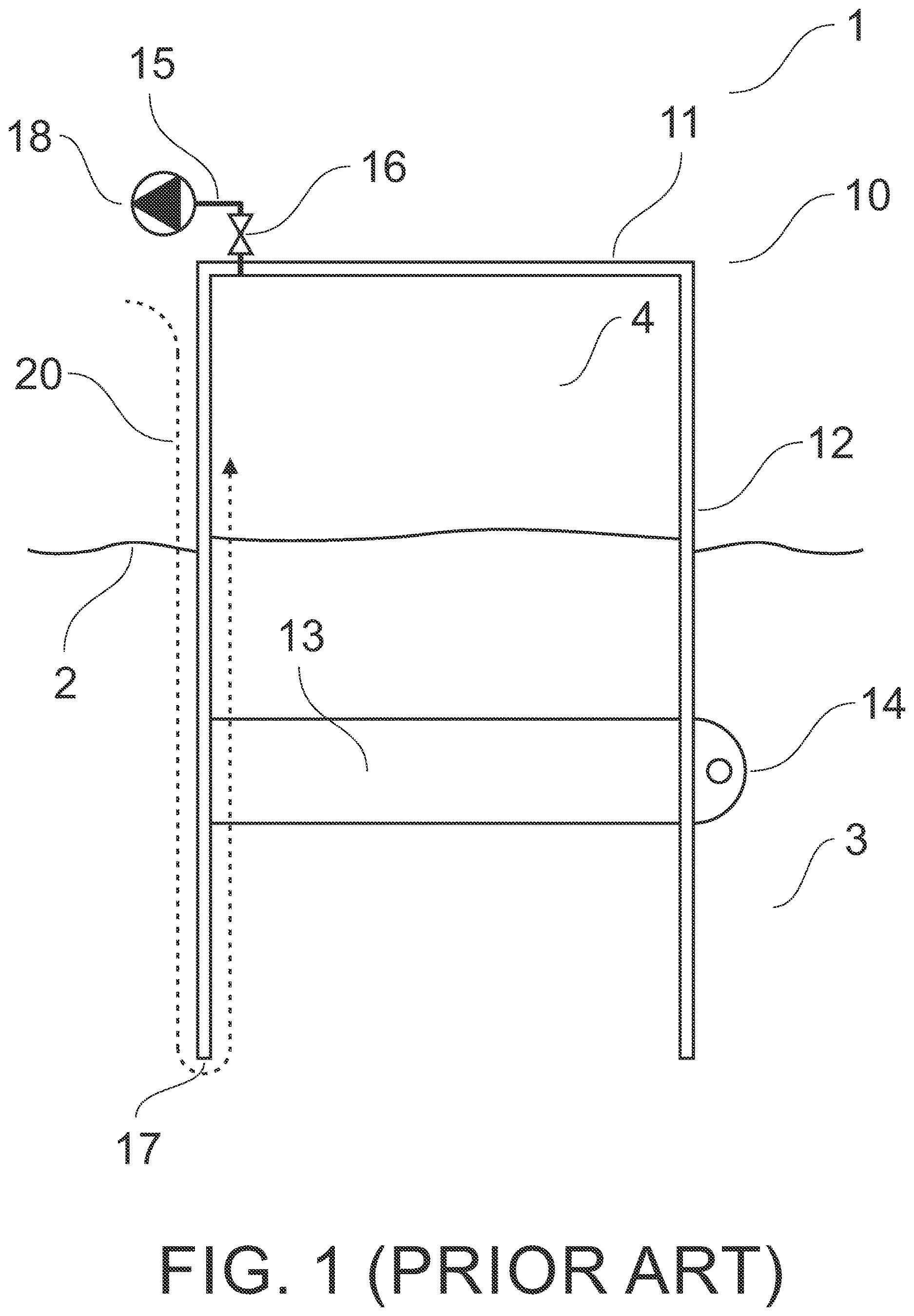 Patent US12618217 Figure 1 – Suction anchor or well support foundation for use in permeable water bottom formations