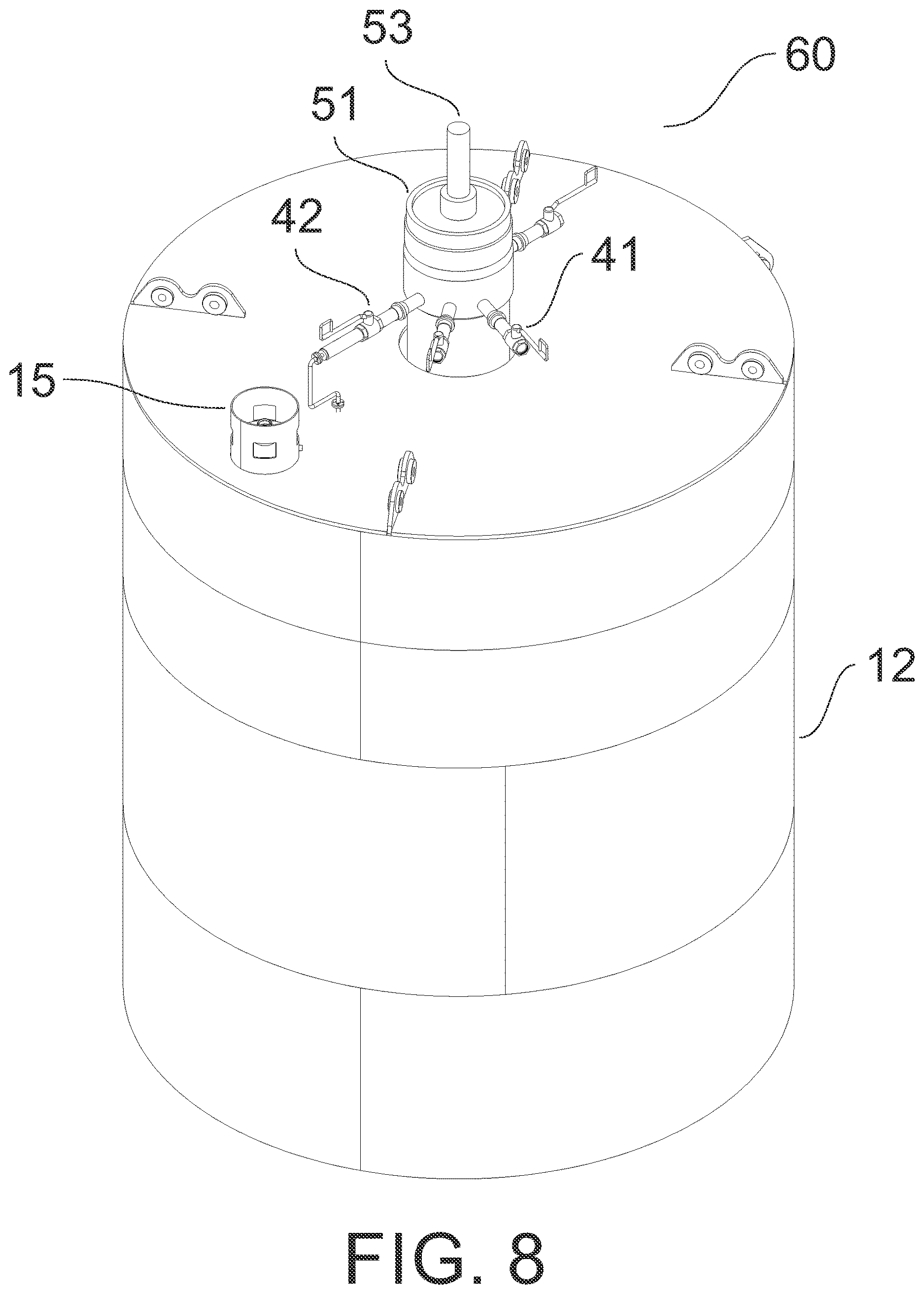 Patent US12618217 Figure 8 – Suction anchor or well support foundation for use in permeable water bottom formations
