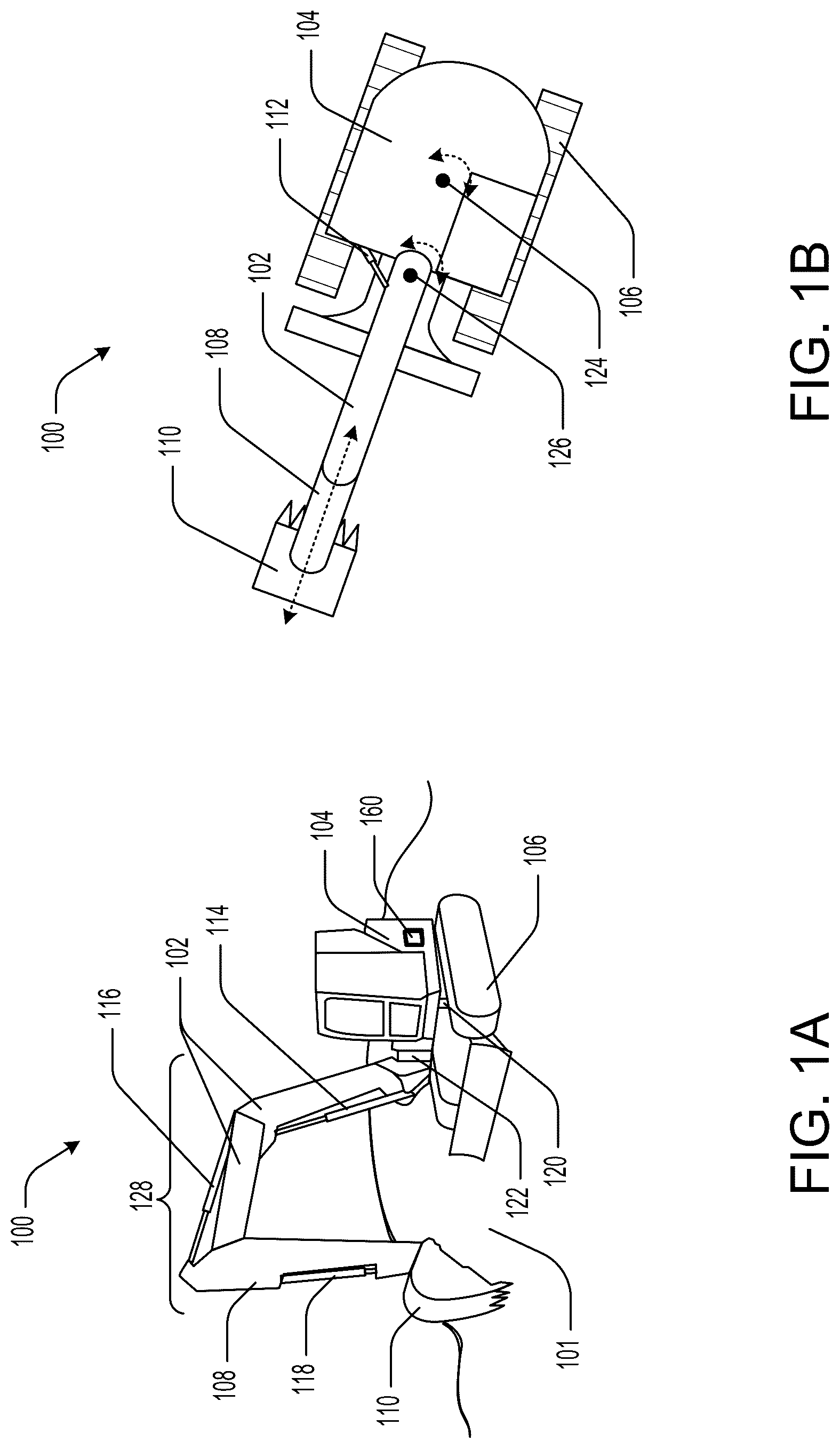 Patent US12618222 Figure 1 – Auto swing control to an alignment for swing boom machines