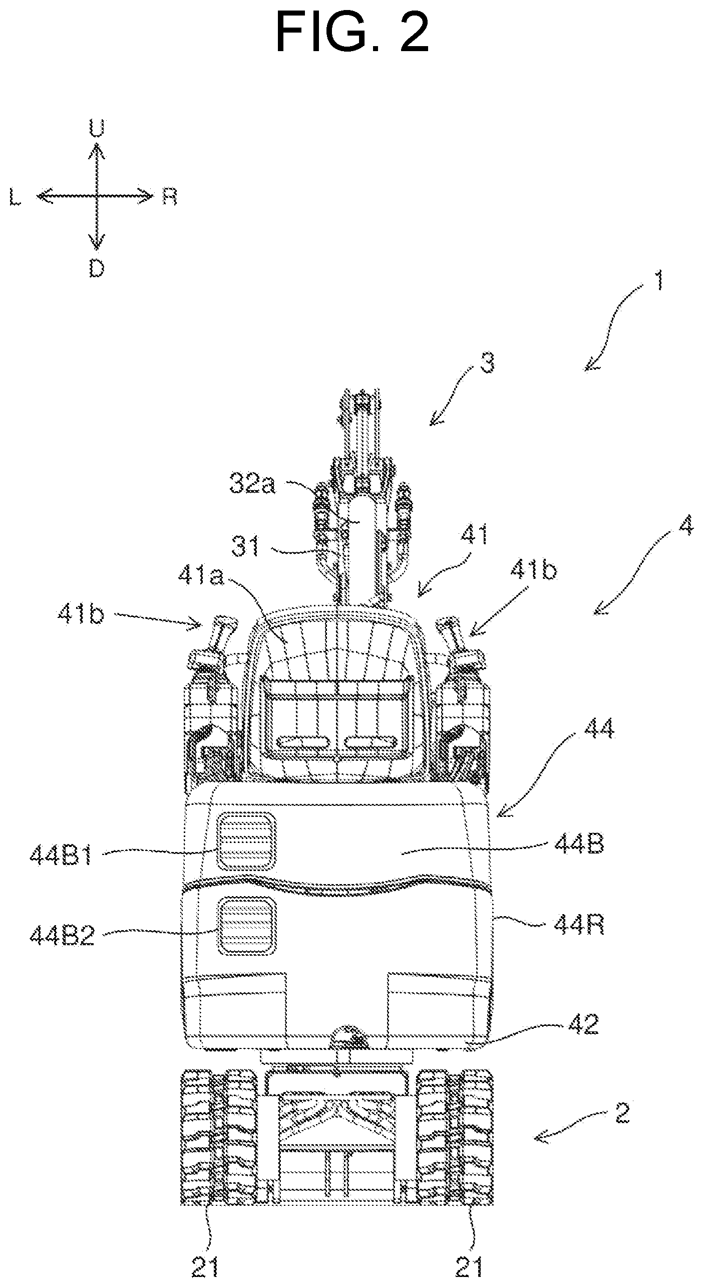 Patent US12618224 Figure 2 – Electric work machine