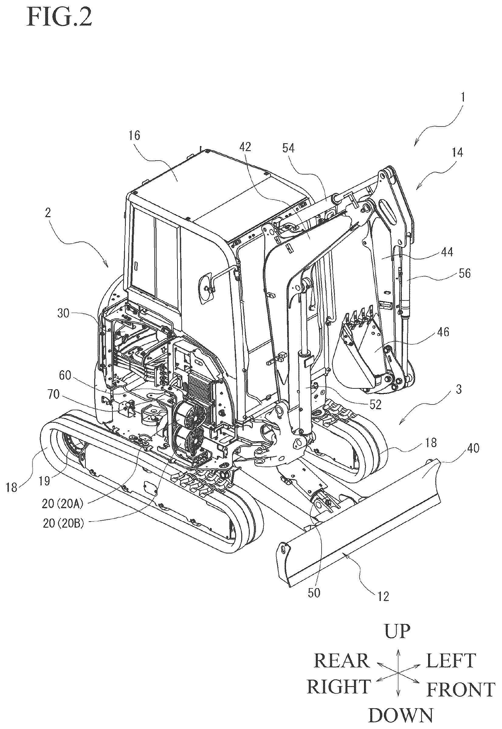 Patent US12618225 Figure 2 – Working vehicle