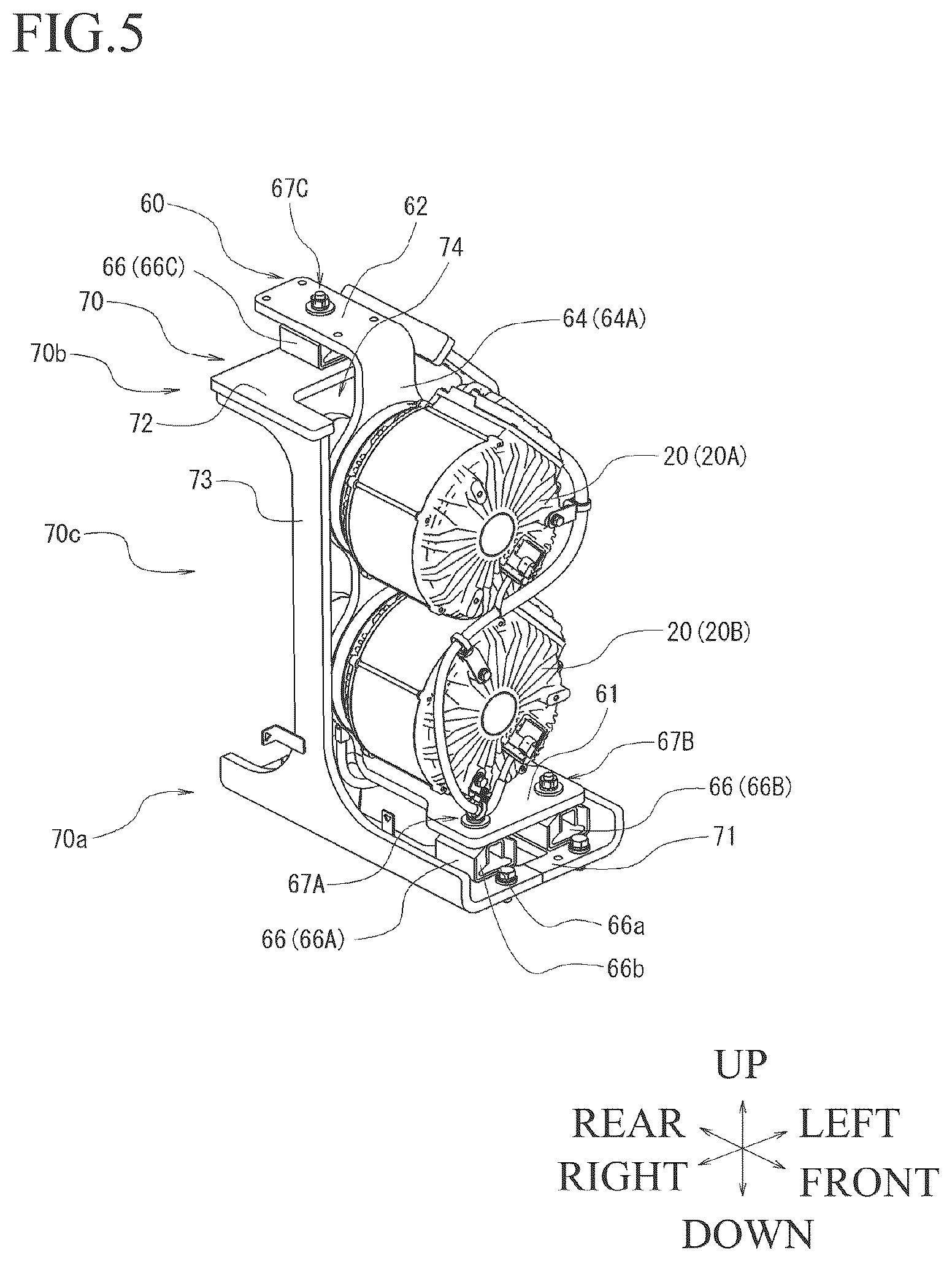 Patent US12618225 Figure 5 – Working vehicle