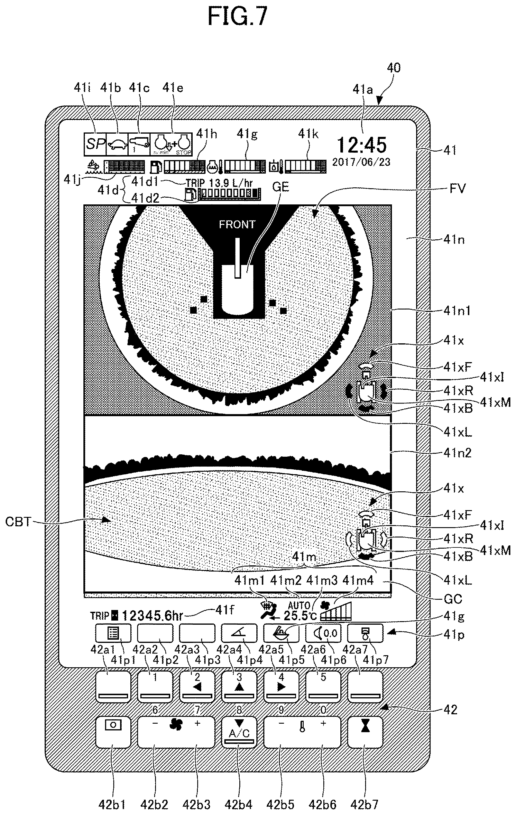 Patent US12618226 Figure 10 – Display device for shovel, shovel, and assist device for shovel